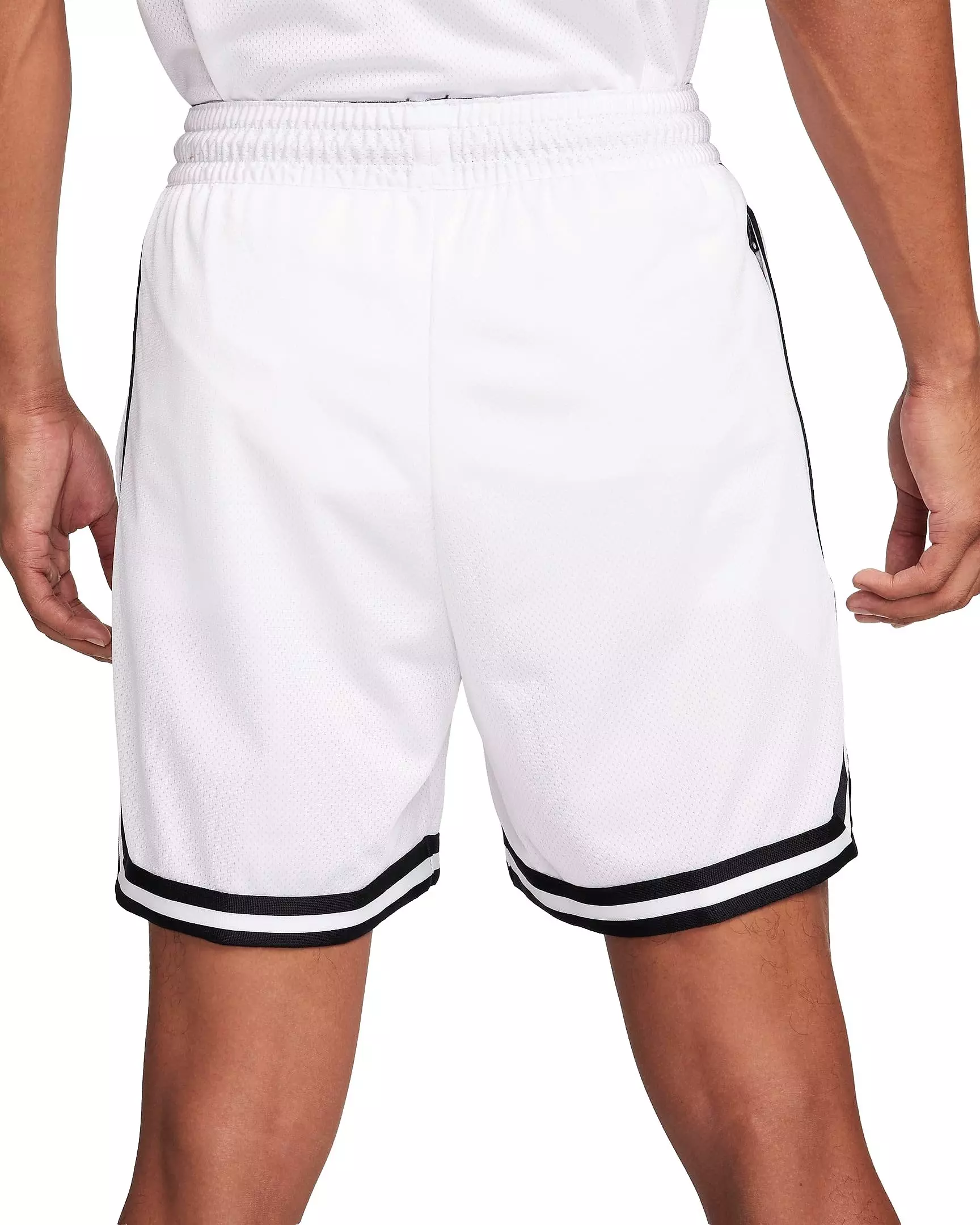 Nike Men's DNA Dri-FIT 6" Basketball Shorts - WHITE/BLACK