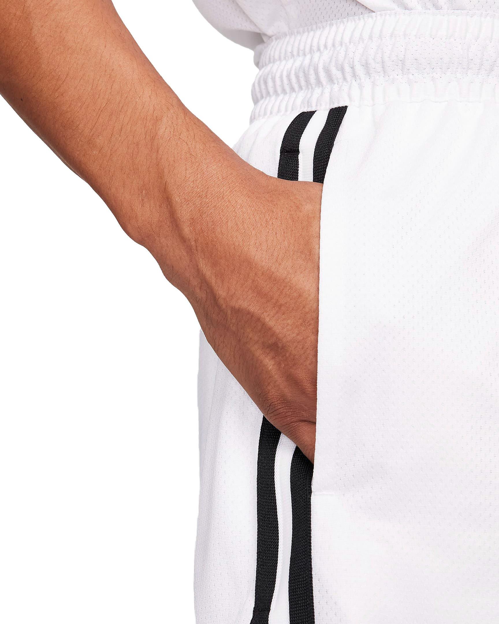 Nike Men's DNA Dri-FIT 6" Basketball Shorts - WHITE/BLACK Thumbnail View 4