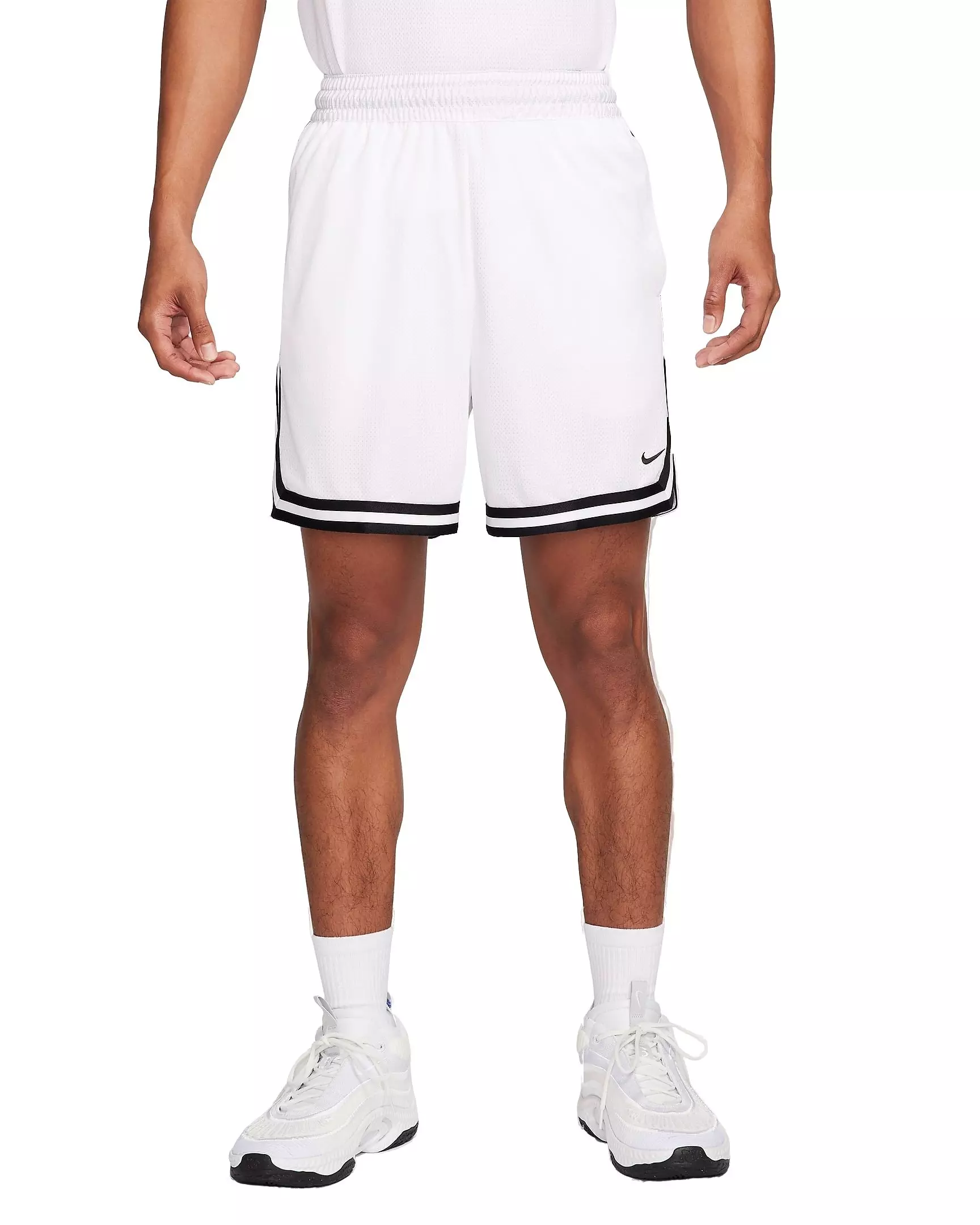 Nike Men's DNA Dri-FIT 6" Basketball Shorts - WHITE/BLACK