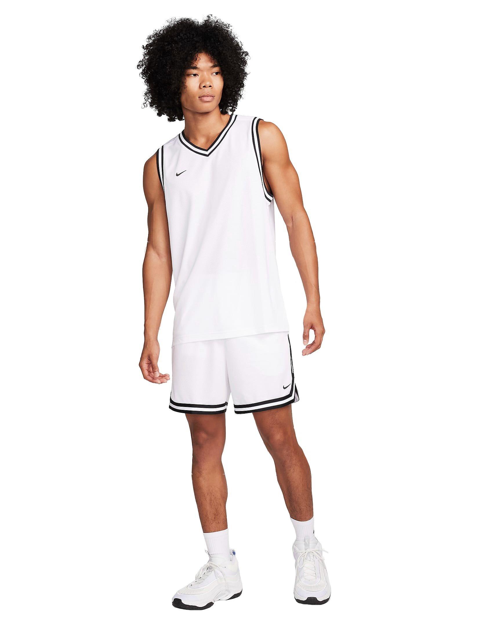 Nike Men's DNA Dri-FIT 6" Basketball Shorts - WHITE/BLACK Thumbnail View 7