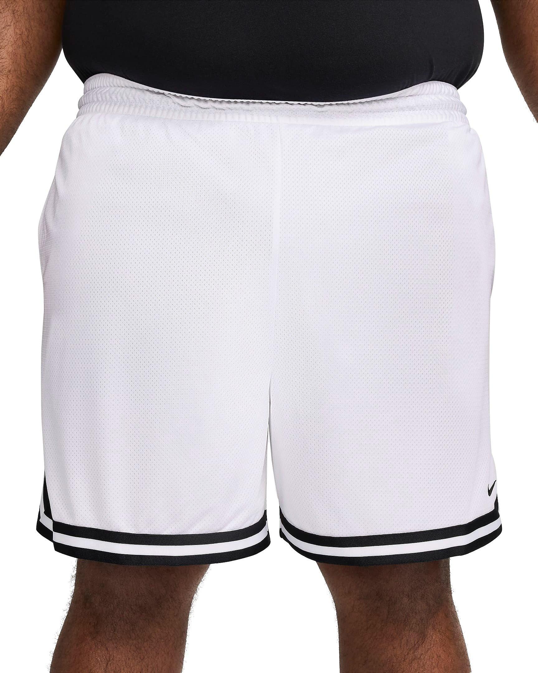 Nike Men's DNA Dri-FIT 6" Basketball Shorts - WHITE/BLACK Thumbnail View 8