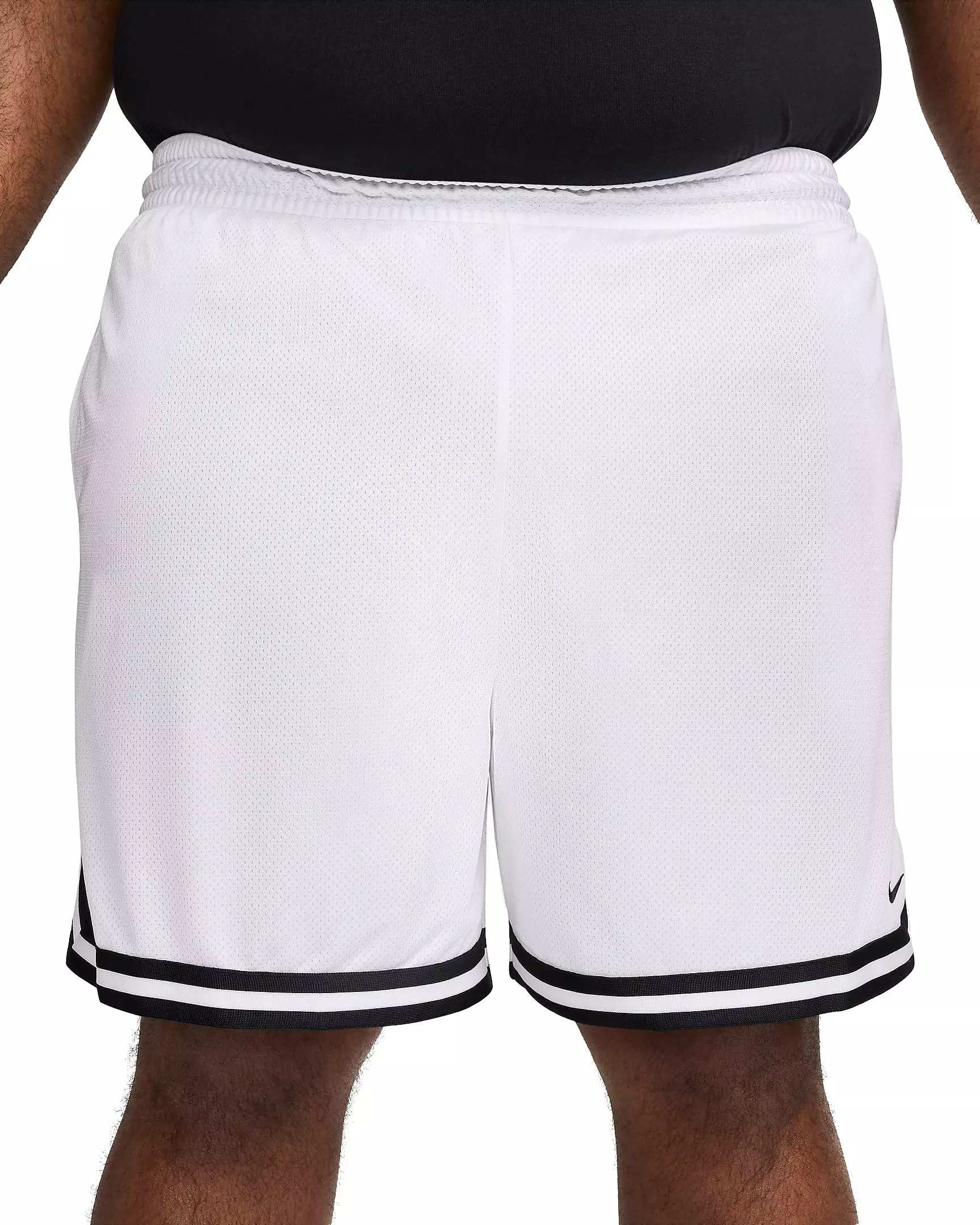 Nike Men's DNA Dri-FIT 6" Basketball Shorts - WHITE/BLACK