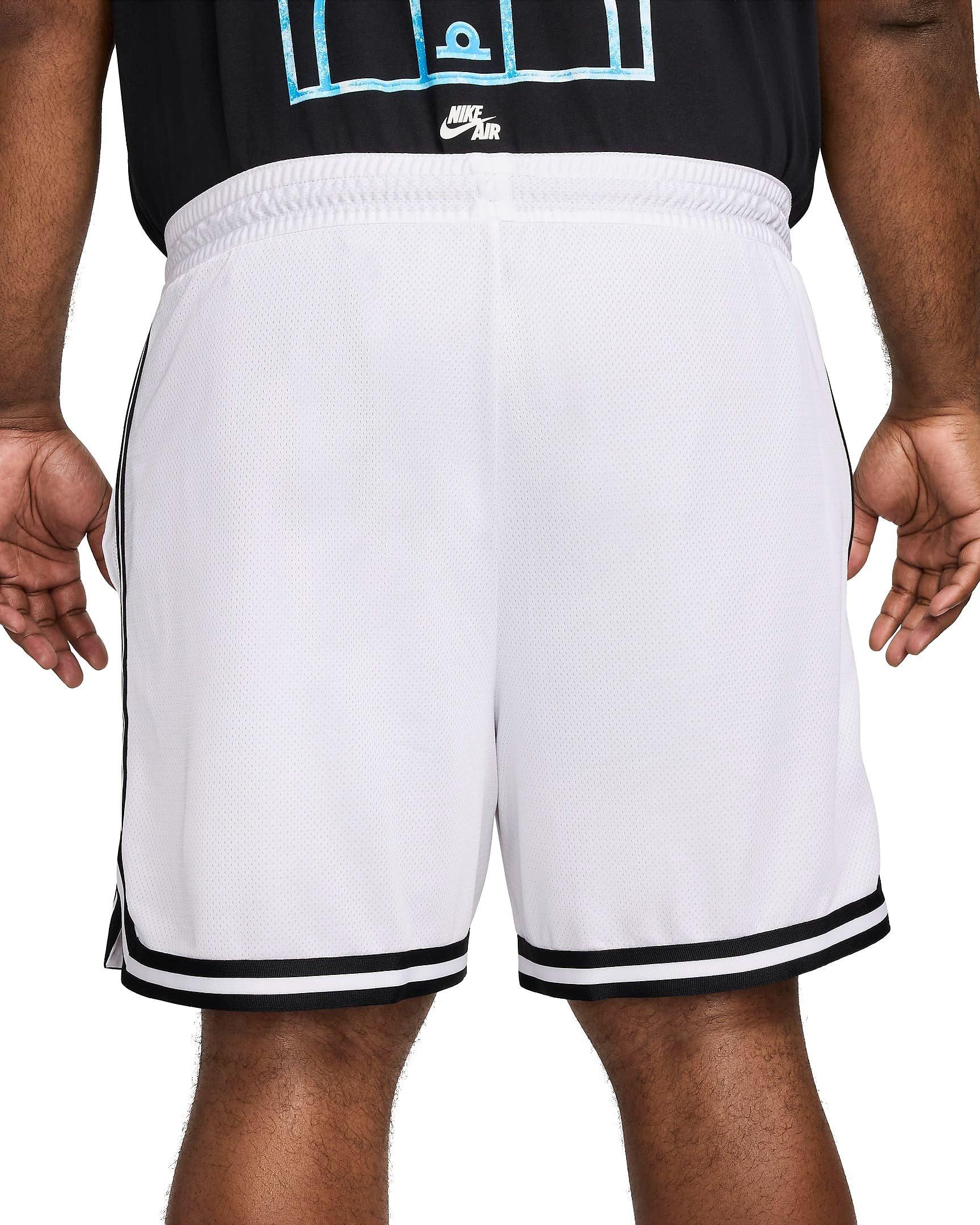 Nike Men's DNA Dri-FIT 6" Basketball Shorts - WHITE/BLACK Thumbnail View 9