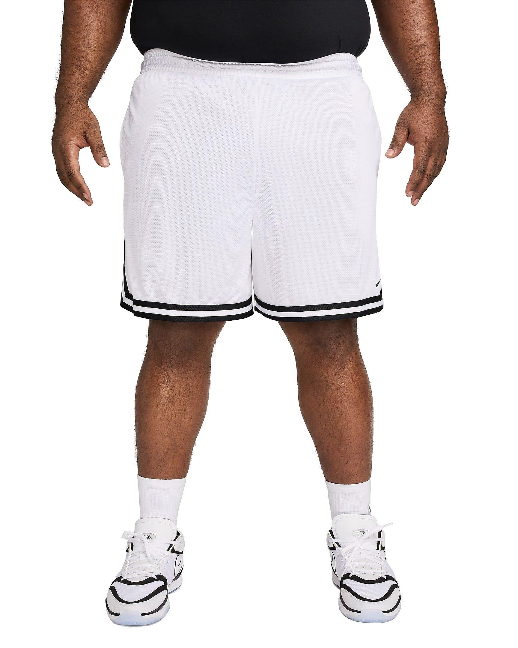 Nike Men's DNA Dri-FIT 6" Basketball Shorts - WHITE/BLACK Thumbnail View 10