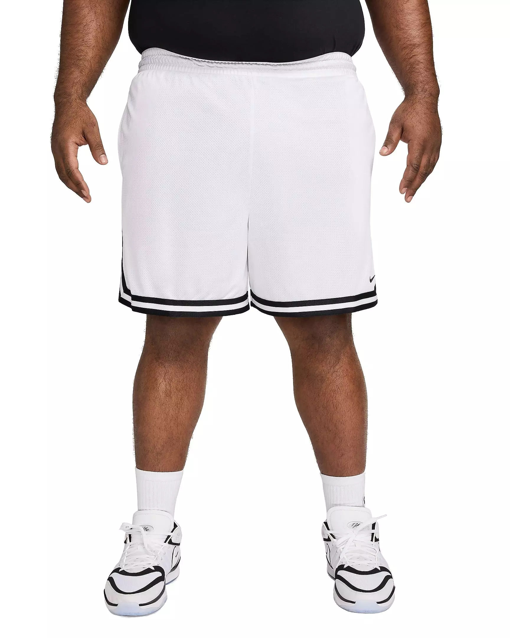Nike Men's DNA Dri-FIT 6" Basketball Shorts - WHITE/BLACK