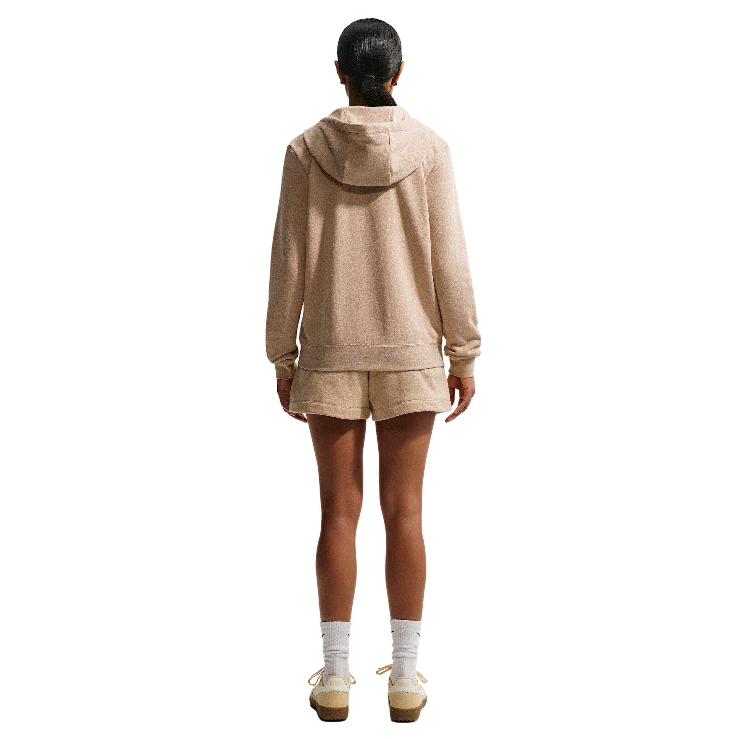 Nike Women's Sportswear Club Fleece Full-Zip Hooded Jacket - Tan - TAN Thumbnail View 2