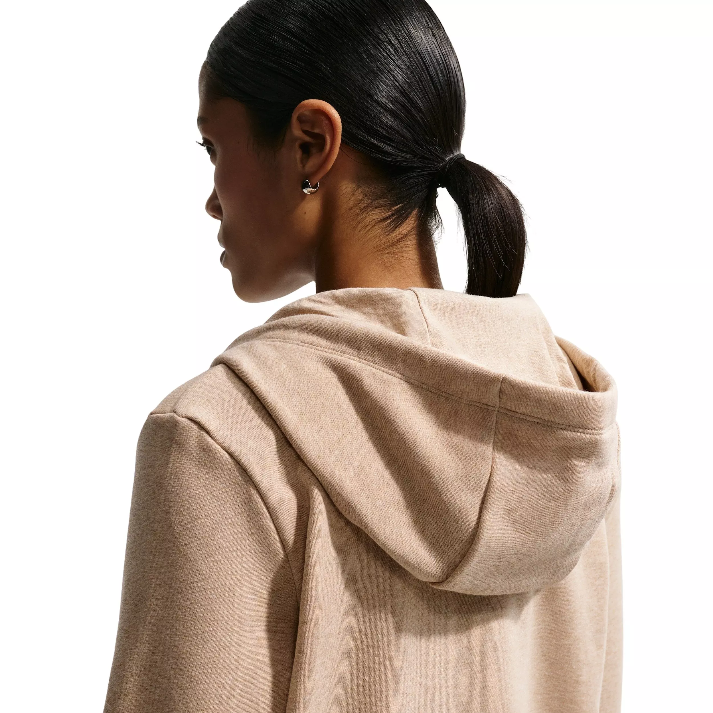 Nike Women's Sportswear Club Fleece Full-Zip Hooded Jacket - Tan - TAN