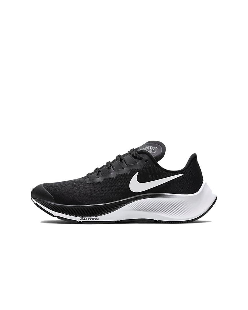 Nike Air Zoom Pegasus 37 "Black/White" Grade School Boys' Running Shoe - BLACK/WHITE Thumbnail View 2