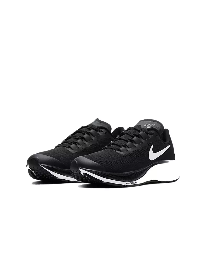 Nike Air Zoom Pegasus 37 "Black/White" Grade School Boys' Running Shoe - BLACK/WHITE