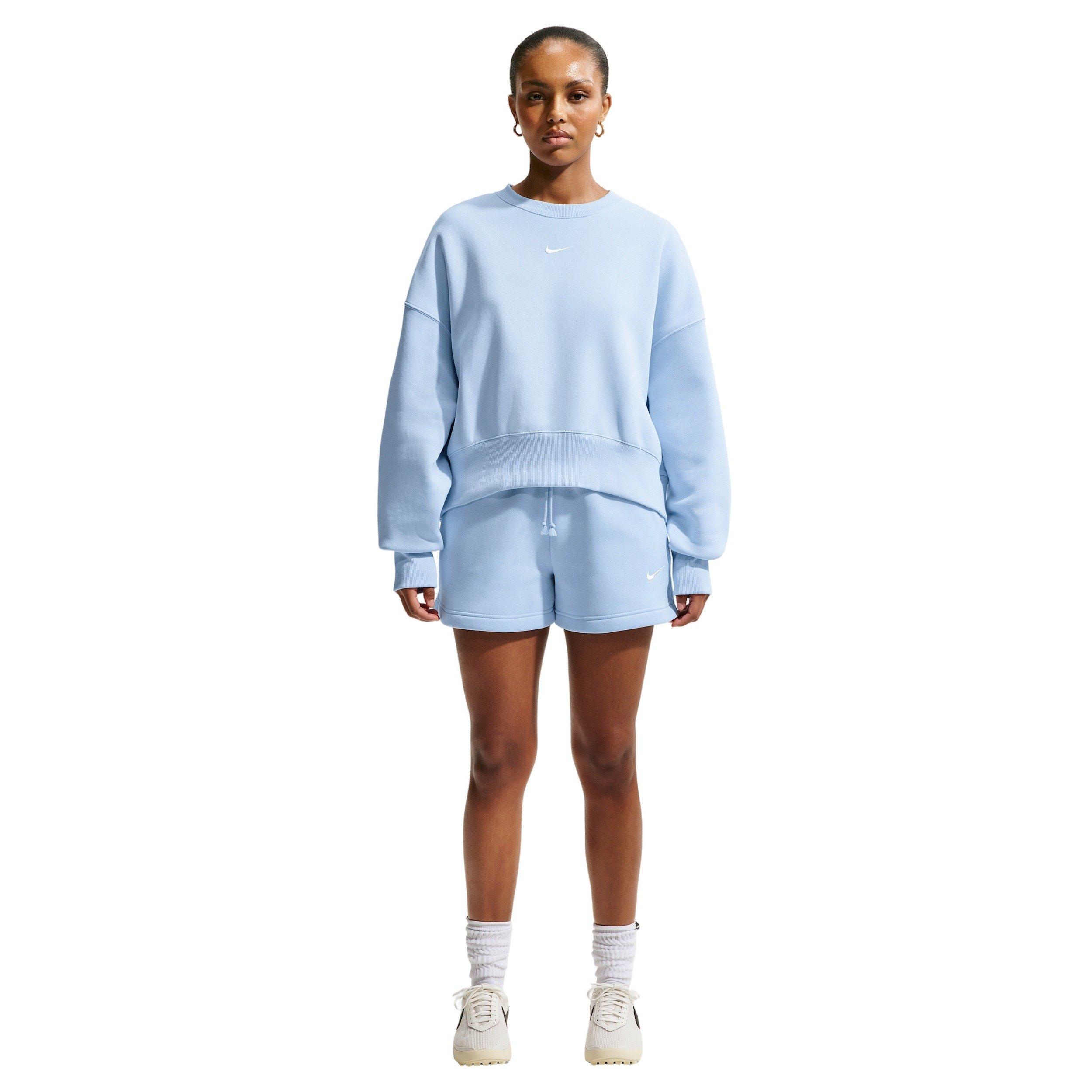 Nike Women's Sportswear Phoenix Fleece Over-Oversized Crew-Neck Sweatshirt - BLUE Thumbnail View 1