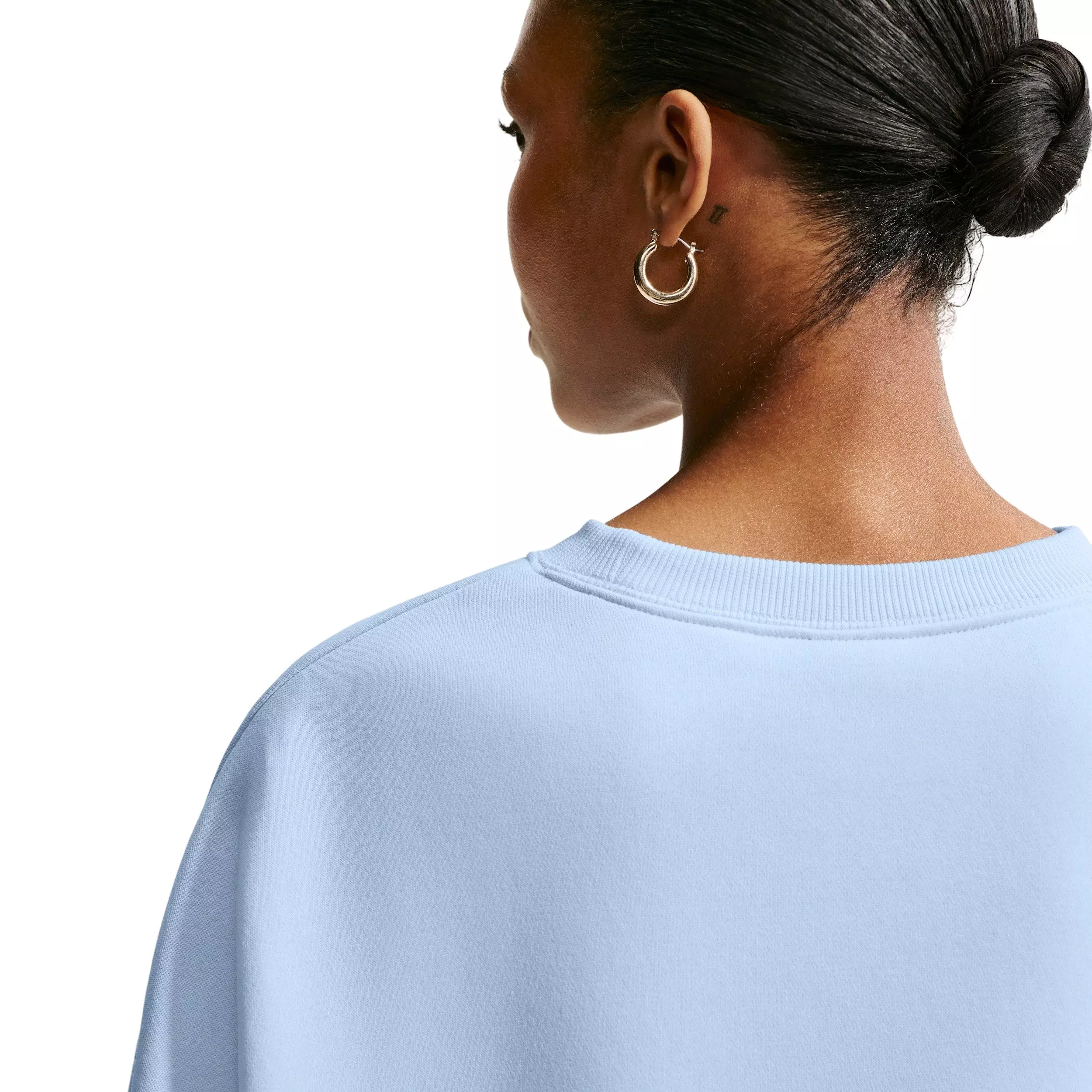 Nike Women's Sportswear Phoenix Fleece Over-Oversized Crew-Neck Sweatshirt - BLUE