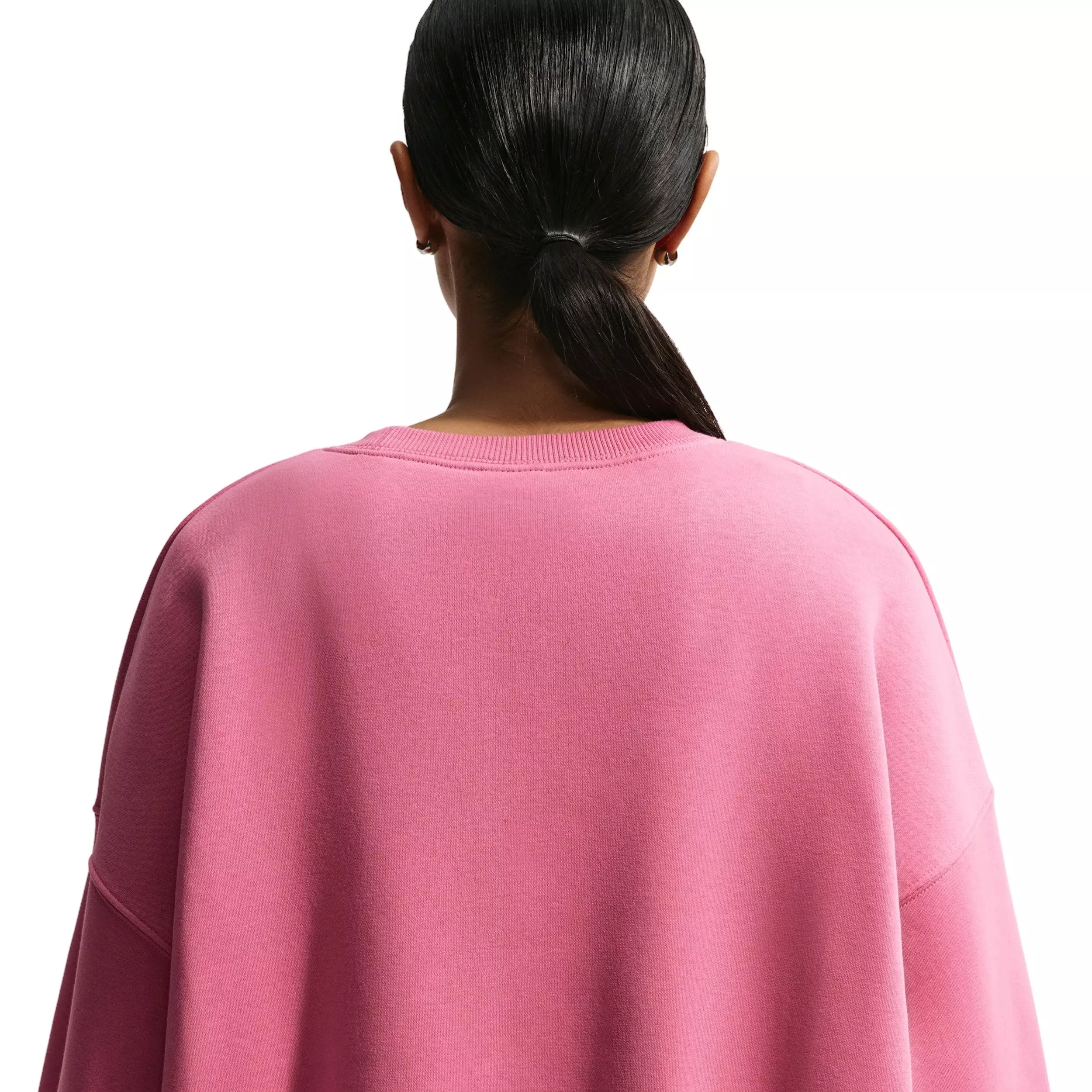 Nike Women's Sportswear Phoenix Fleece Over-Oversized Crew-Neck Sweatshirt - PINK