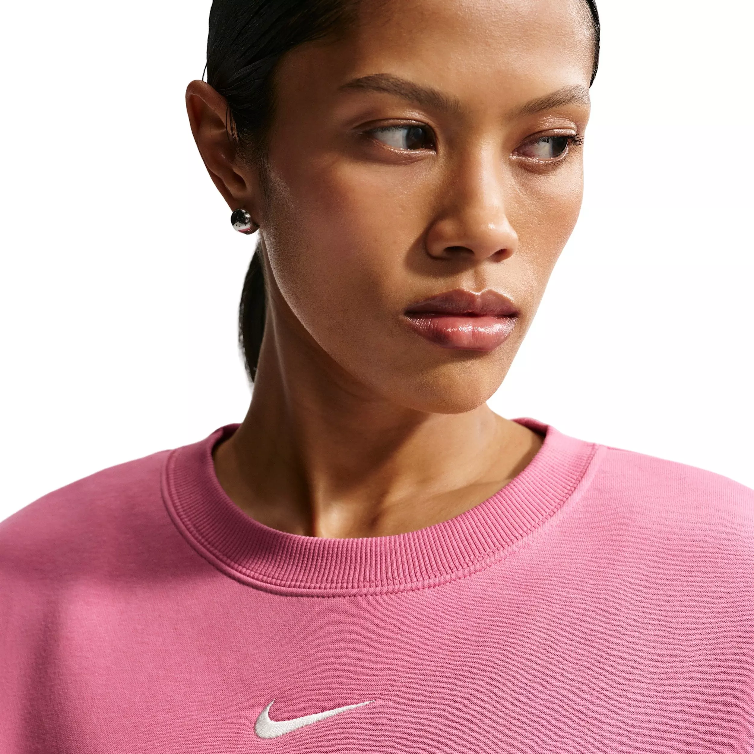Nike Women's Sportswear Phoenix Fleece Over-Oversized Crew-Neck Sweatshirt - PINK