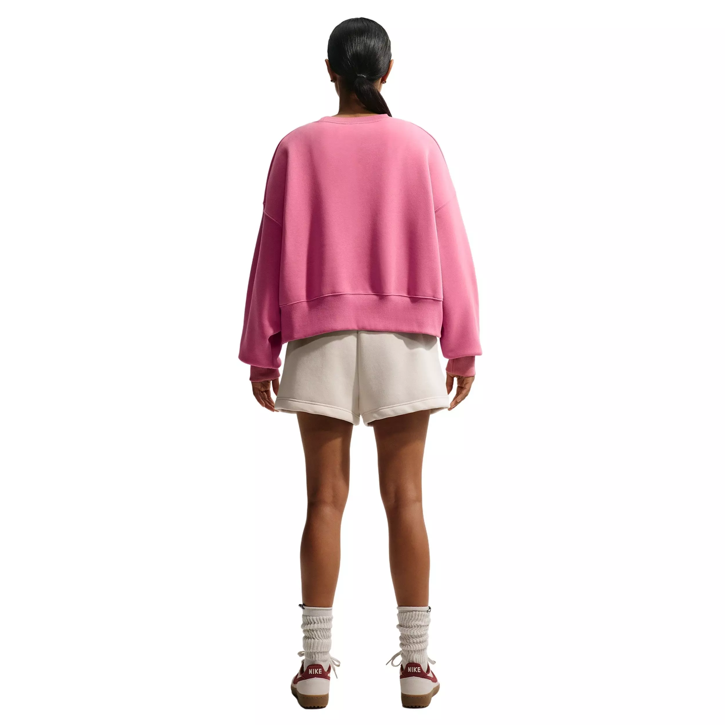 Nike Women's Sportswear Phoenix Fleece Over-Oversized Crew-Neck Sweatshirt - PINK