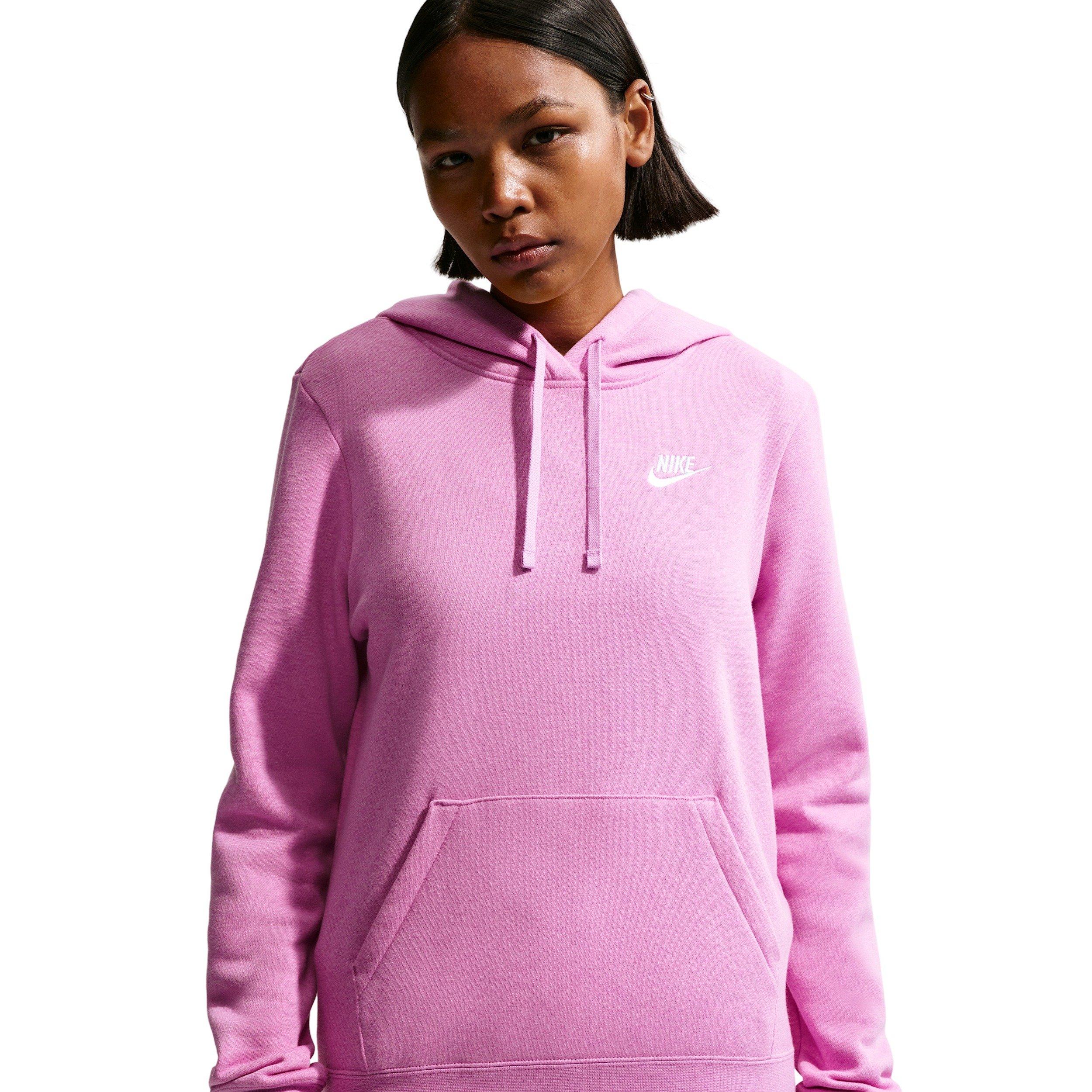 Nike Women's Sportswear Club Fleece Pullover Hoodie - Magenta - MAGENTA Thumbnail View 3