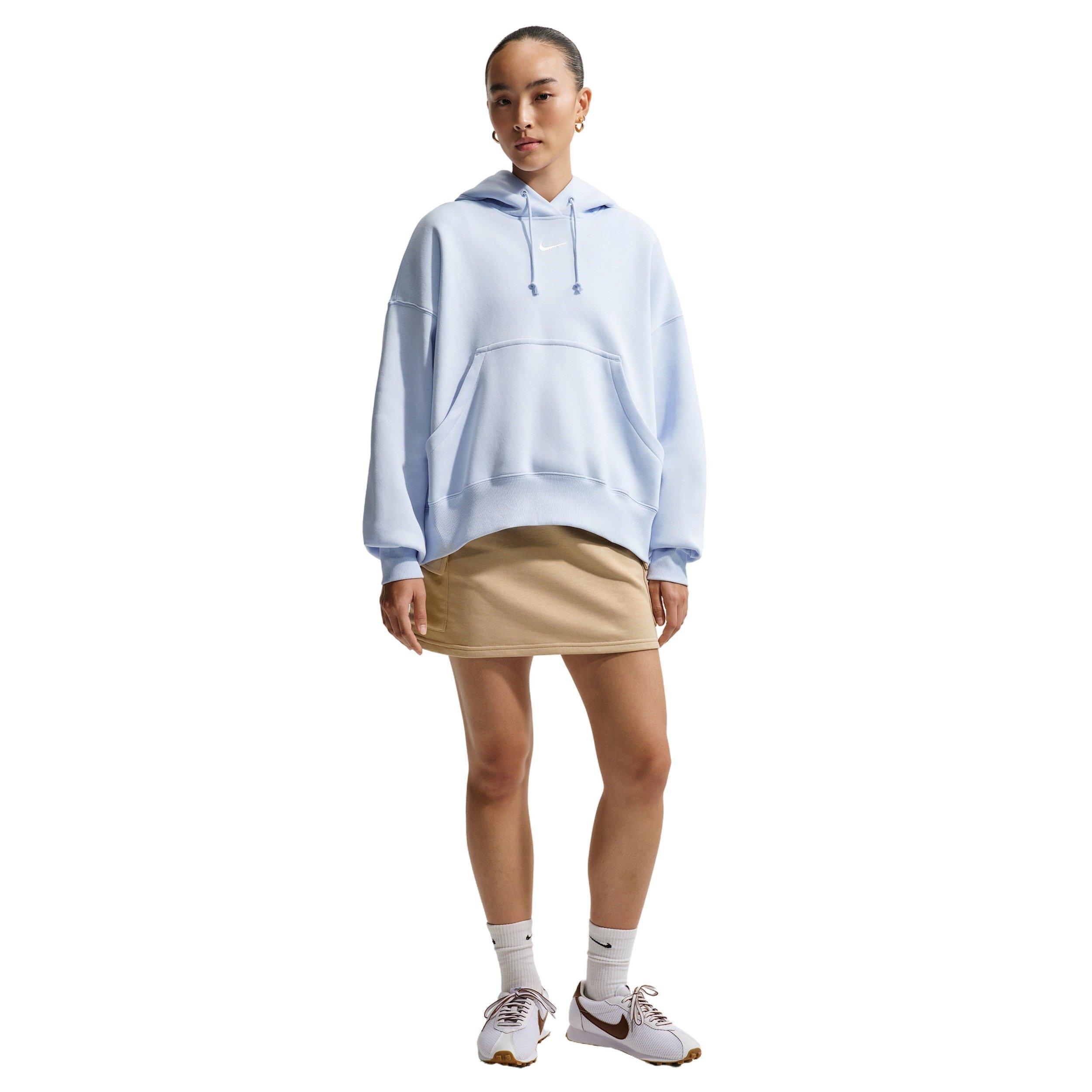 Nike Women's Sportswear Phoenix Fleece Over-Oversized Pullover Hoodie - Light Blue - LIGHT BLUE Thumbnail View 1