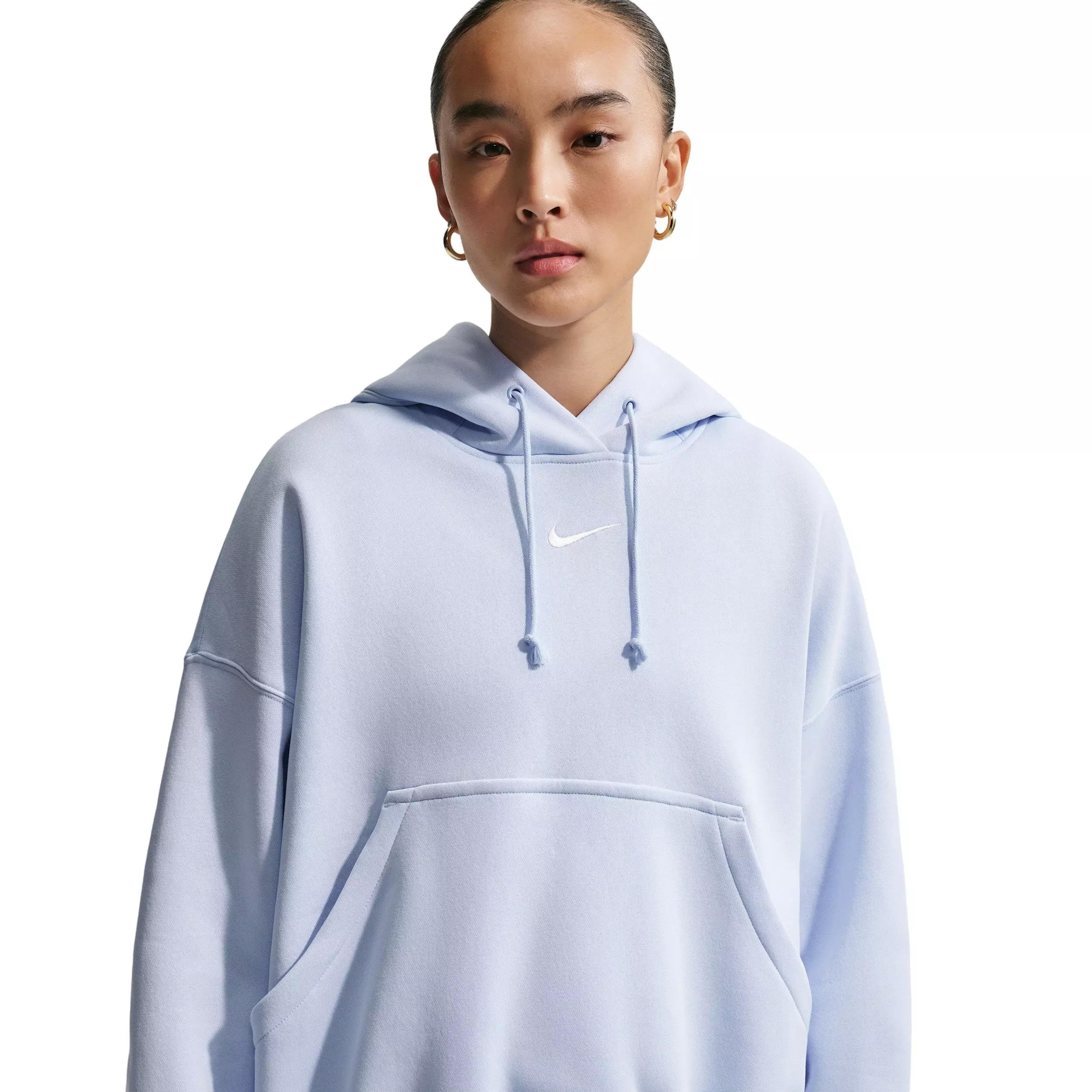 Nike Women's Sportswear Phoenix Fleece Over-Oversized Pullover Hoodie - Light Blue - LIGHT BLUE