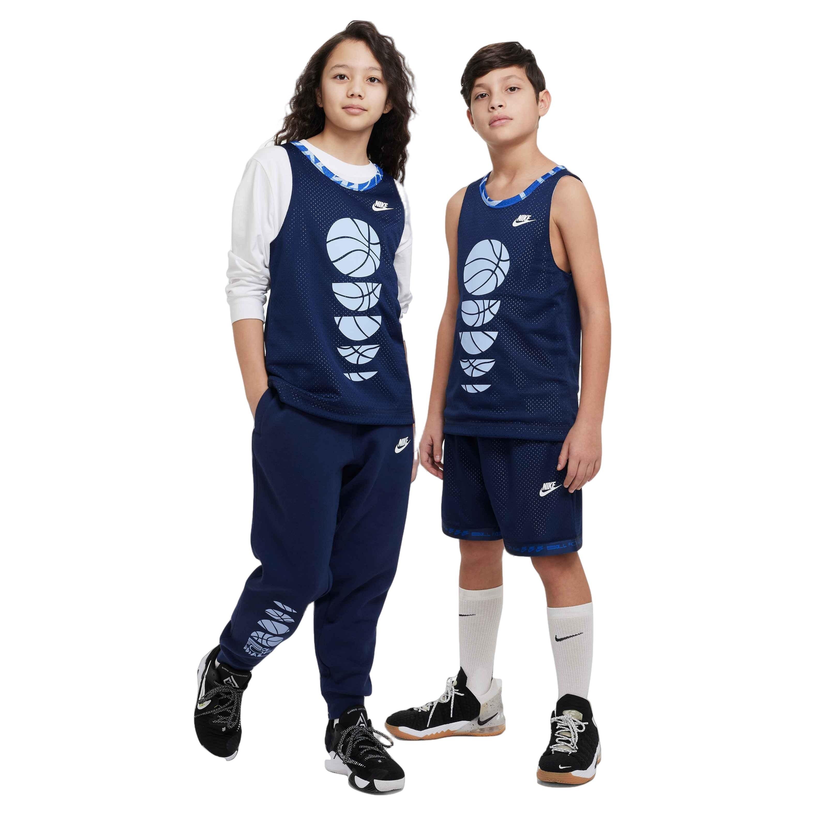 Nike Culture of Basketball Big Kids' Reversible Basketball Jersey in Blue, Size: XS | FD4010-423