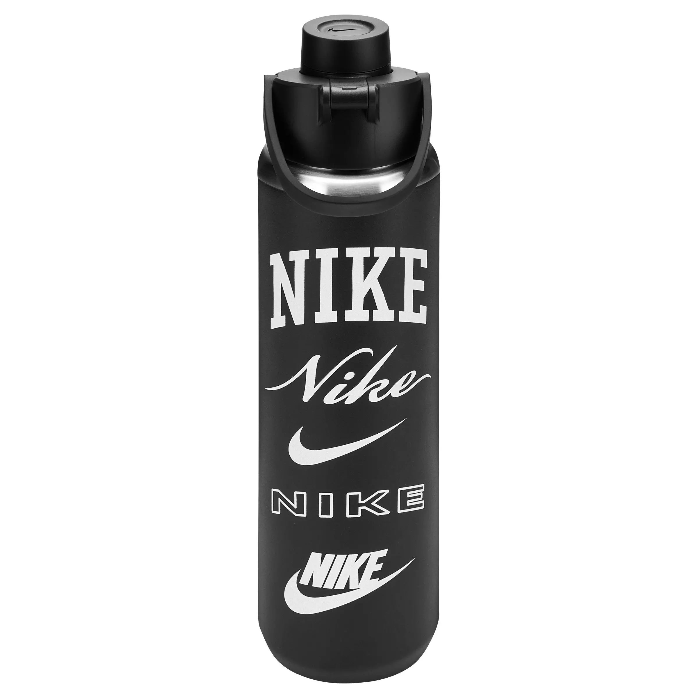 Nike Stainless Steel Recharge 24 oz Graphic Chug Bottle -Black/White - BLACK/WHITE