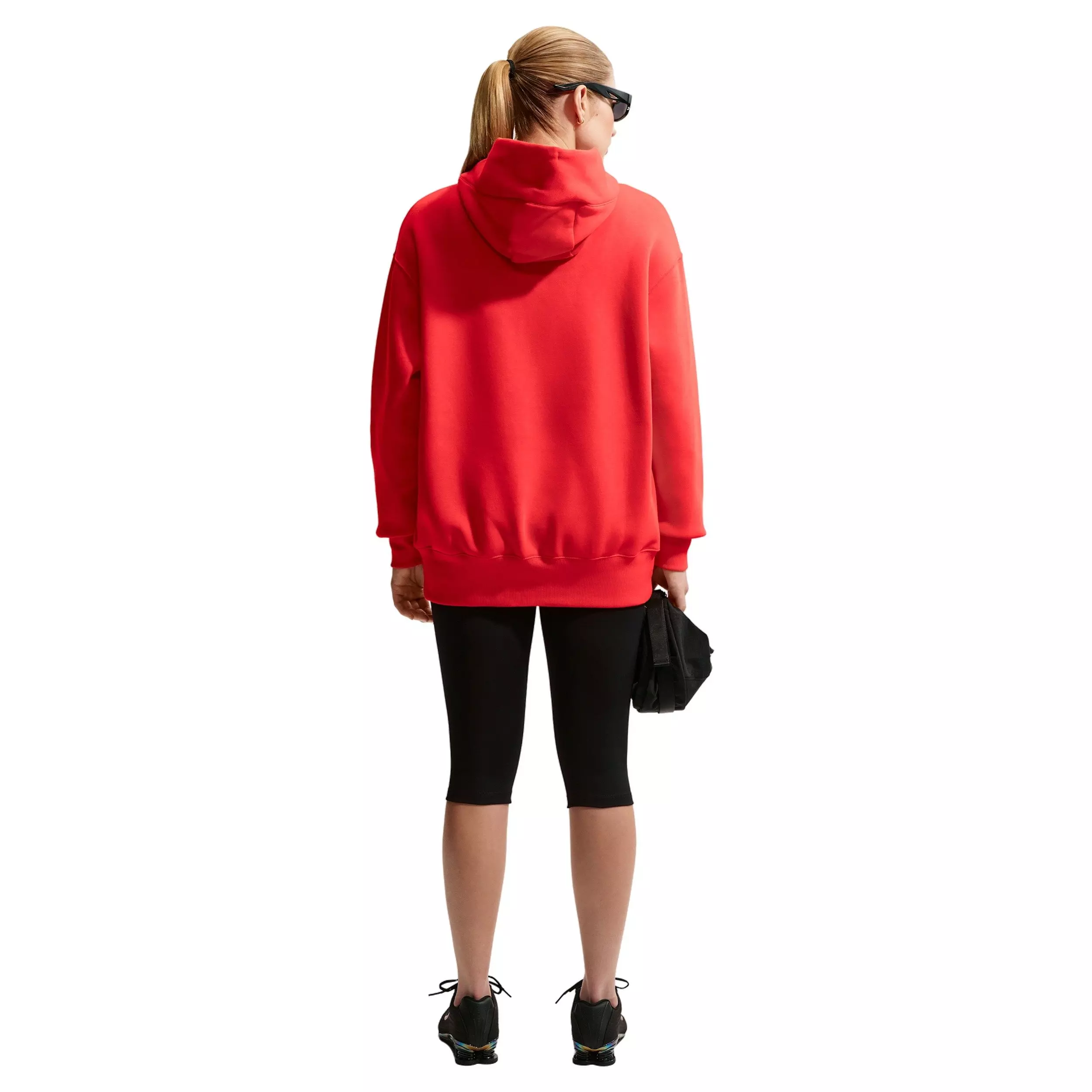 Nike Women's Sportswear Phoenix Fleece Oversized Pullover Hoodie - CRIMSON