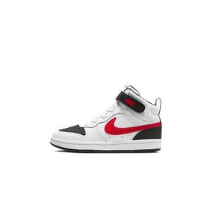 Nike Court Borough Mid 2 "White/Black/Red" Preschool Boys' Shoe