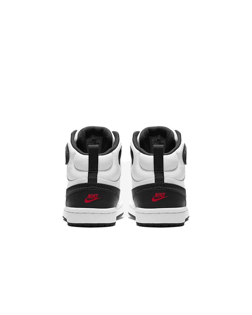 Nike Court Borough Mid 2 Preschool Boys' "White/Black/Red" Shoe
