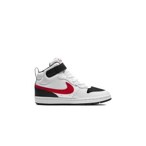 Nike Court Borough Mid 2 "White/Black/Red" Preschool Boys' Shoe