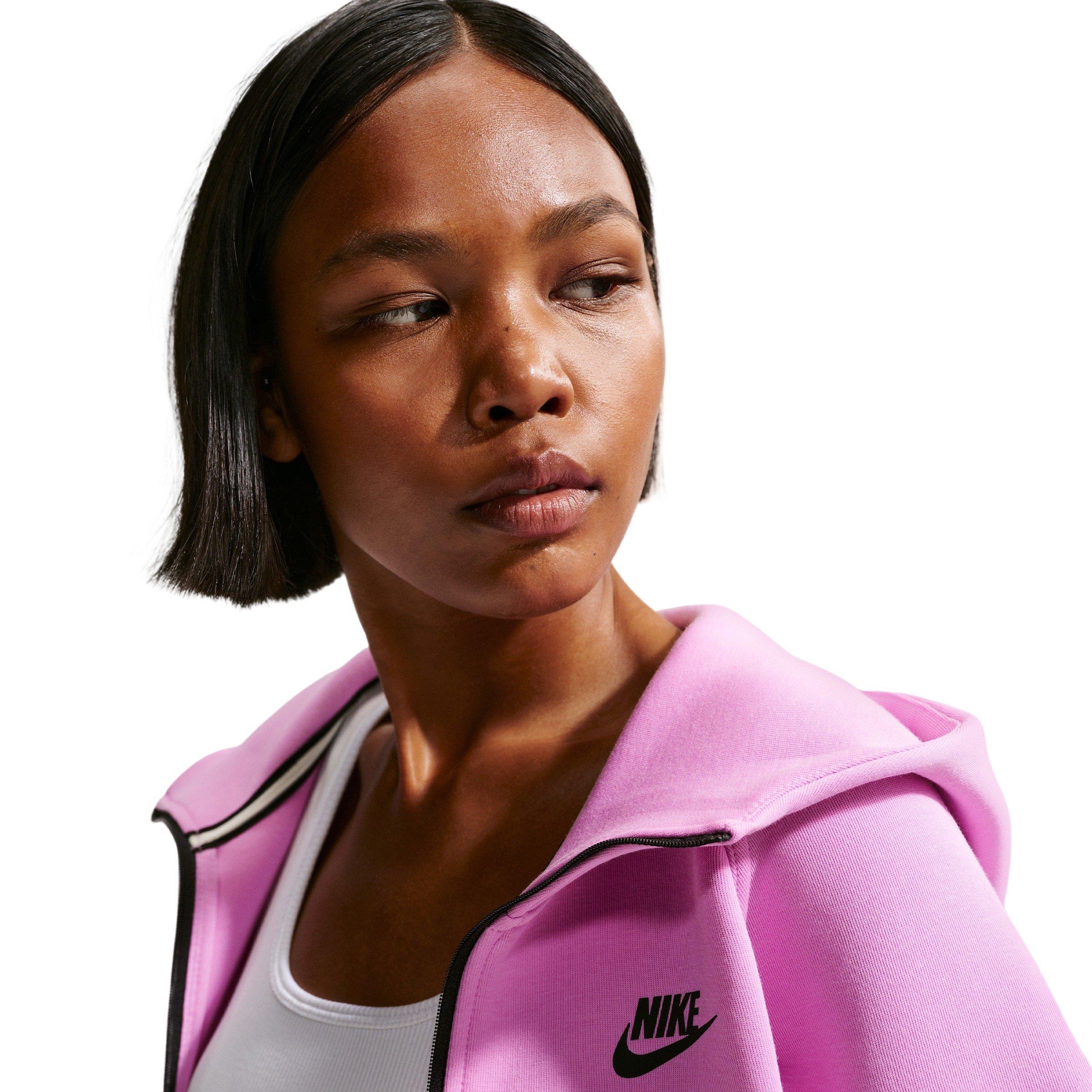 Nike Women's Sportswear Tech Fleece Windrunner Full-Zip Hooded Jacket - Light Magenta - LIGHT MAGENTA Thumbnail View 5