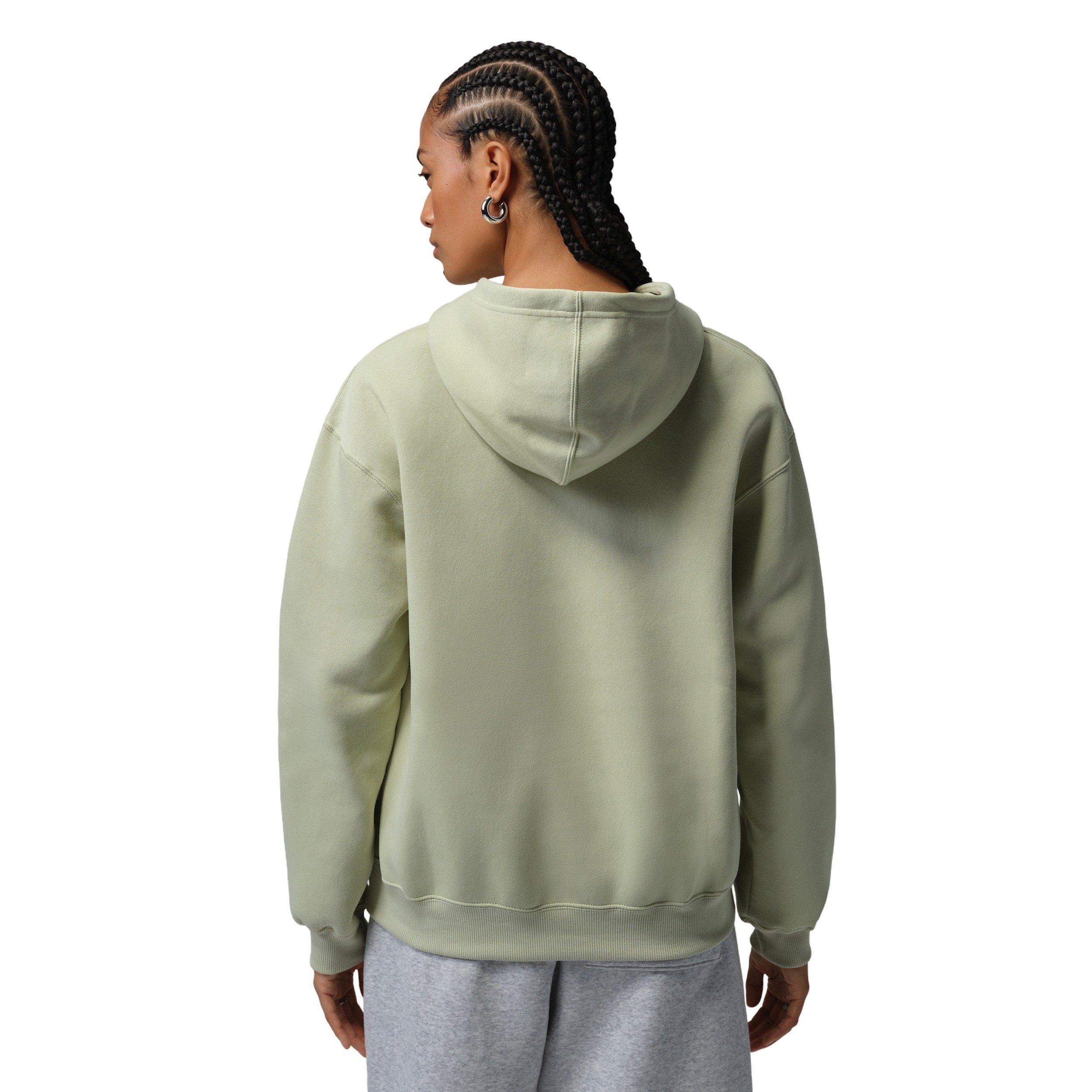 Jordan Women's Brooklyn Fleece Pullover Hoodie - OLIVE/WHITE Thumbnail View 2