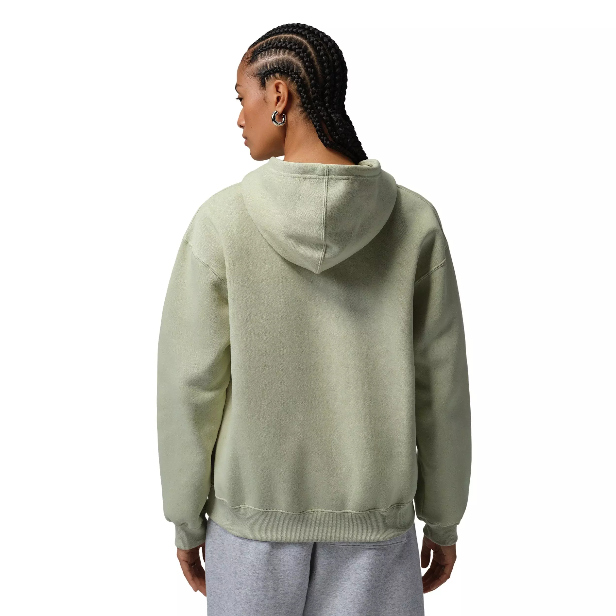 Jordan Women's Brooklyn Fleece Pullover Hoodie - OLIVE/WHITE