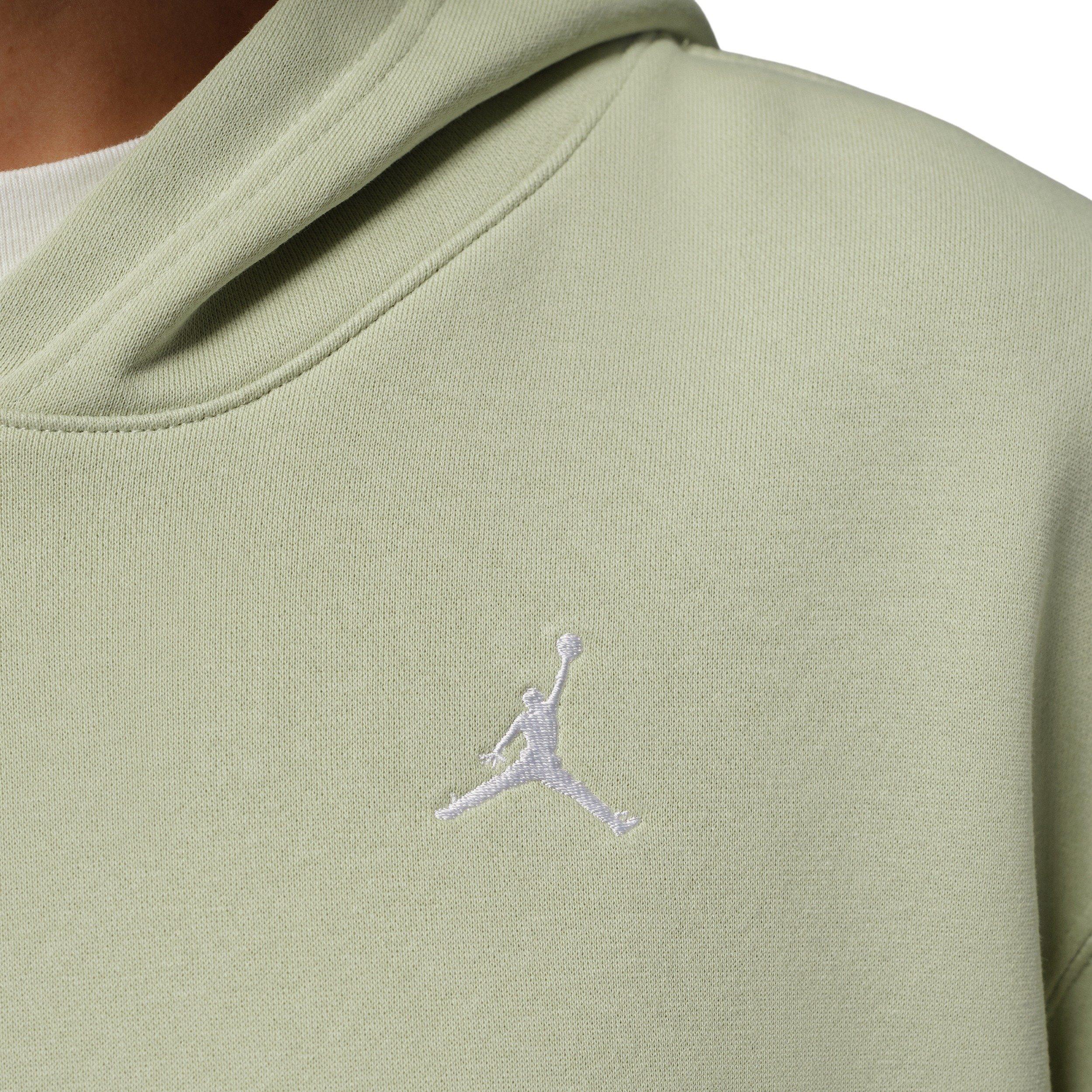 Jordan Women's Brooklyn Fleece Pullover Hoodie - OLIVE/WHITE Thumbnail View 4