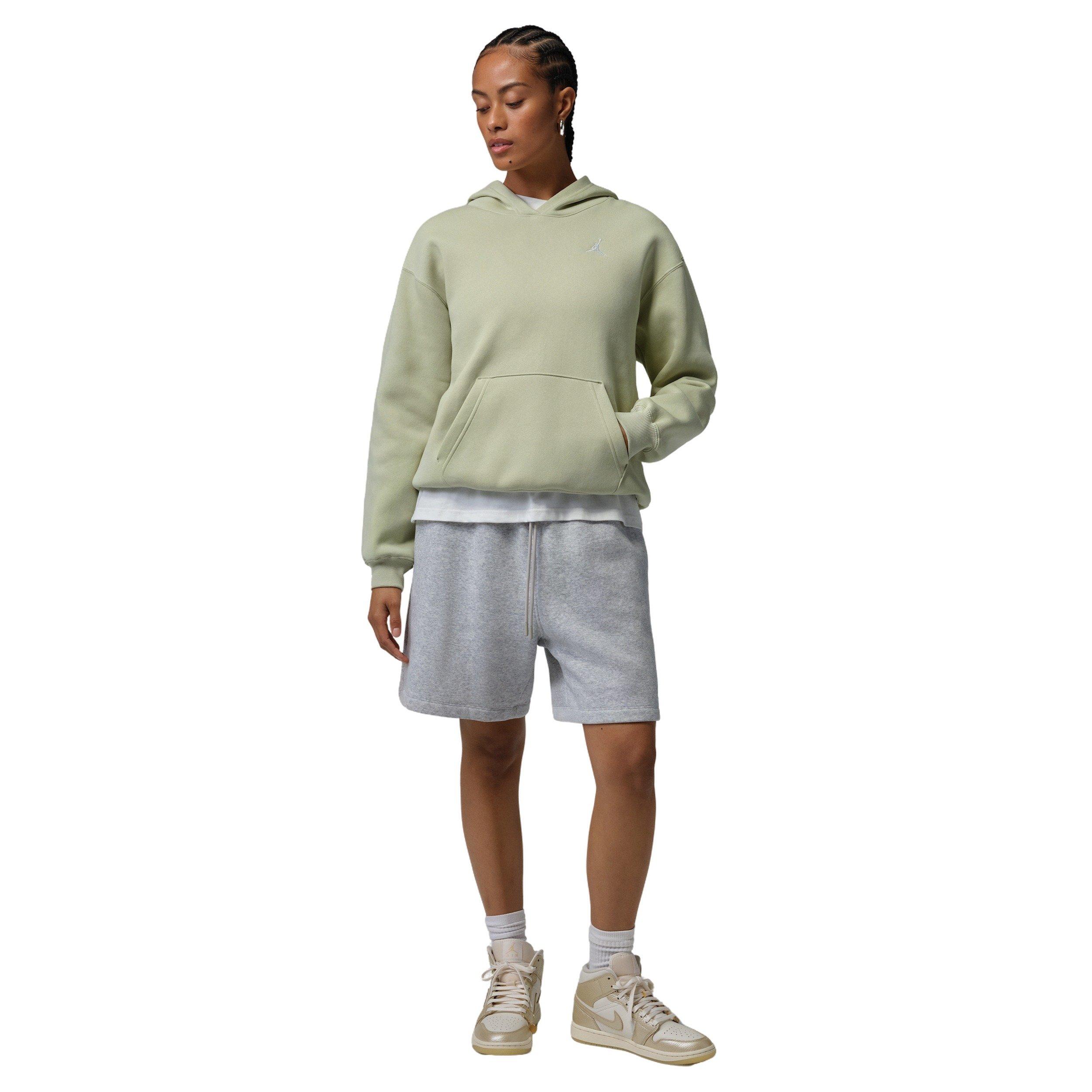 Jordan Women's Brooklyn Fleece Pullover Hoodie - OLIVE/WHITE Thumbnail View 7
