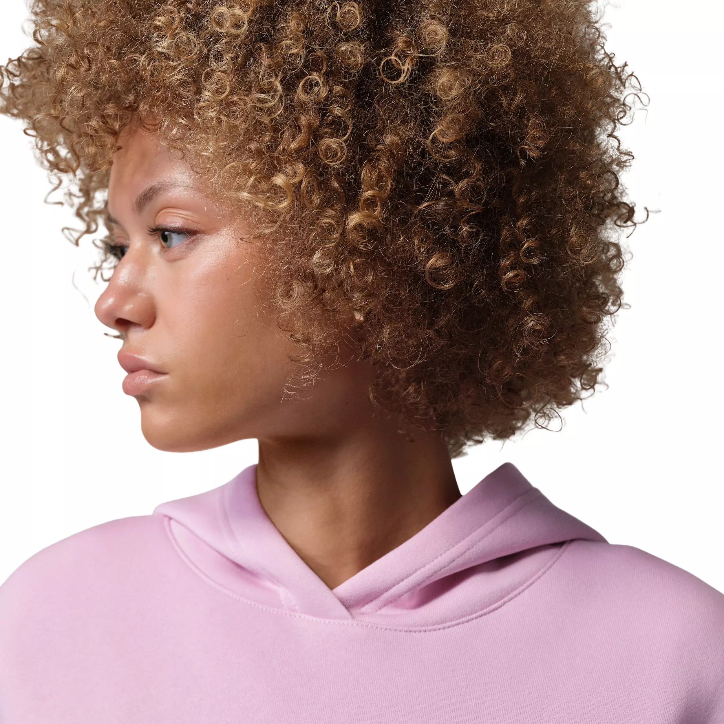 Jordan Women's Brooklyn Fleece Pullover Hoodie - PINK/WHITE