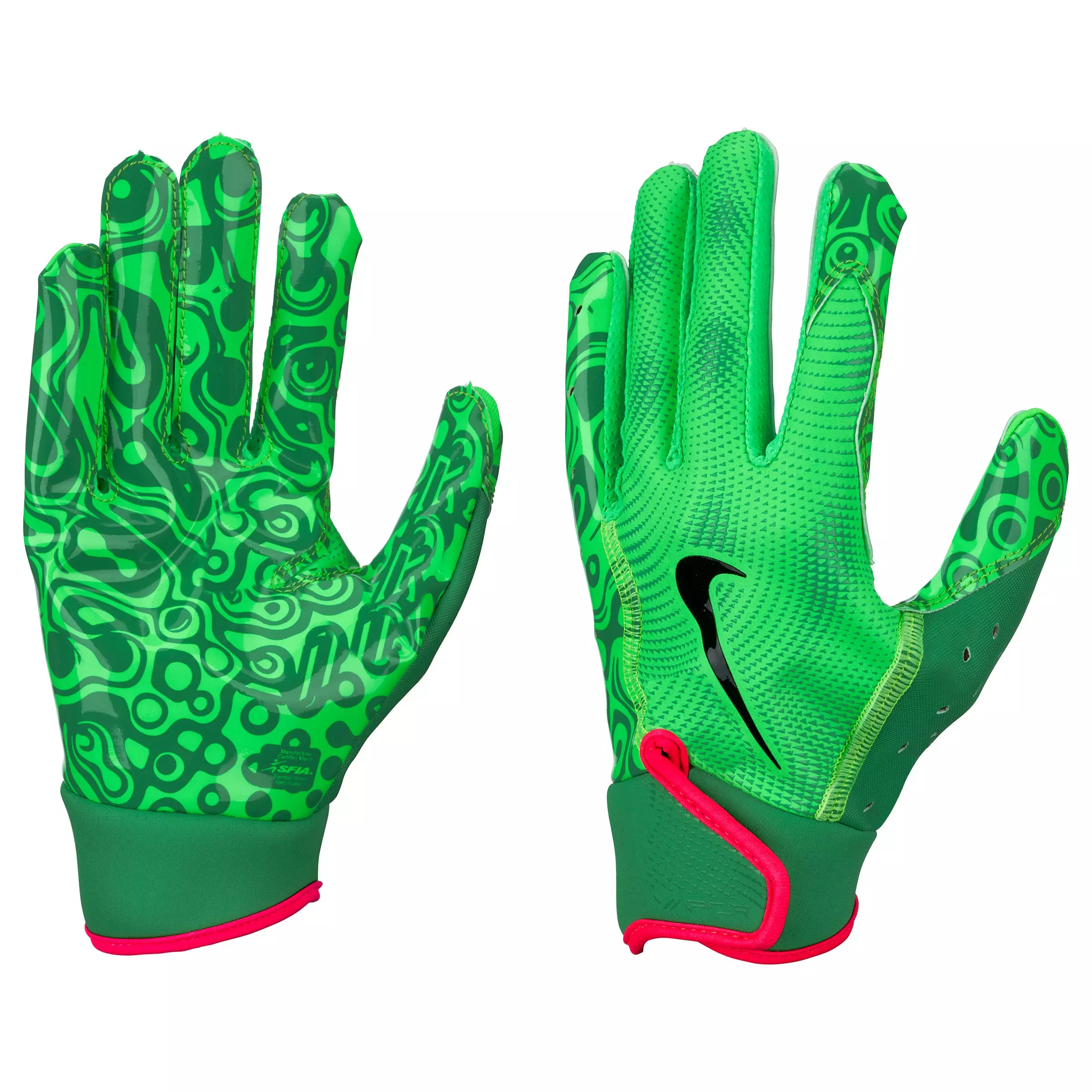 Nike Youth Vapor Jet 8.0 Energy Football Gloves -Green - GREEN