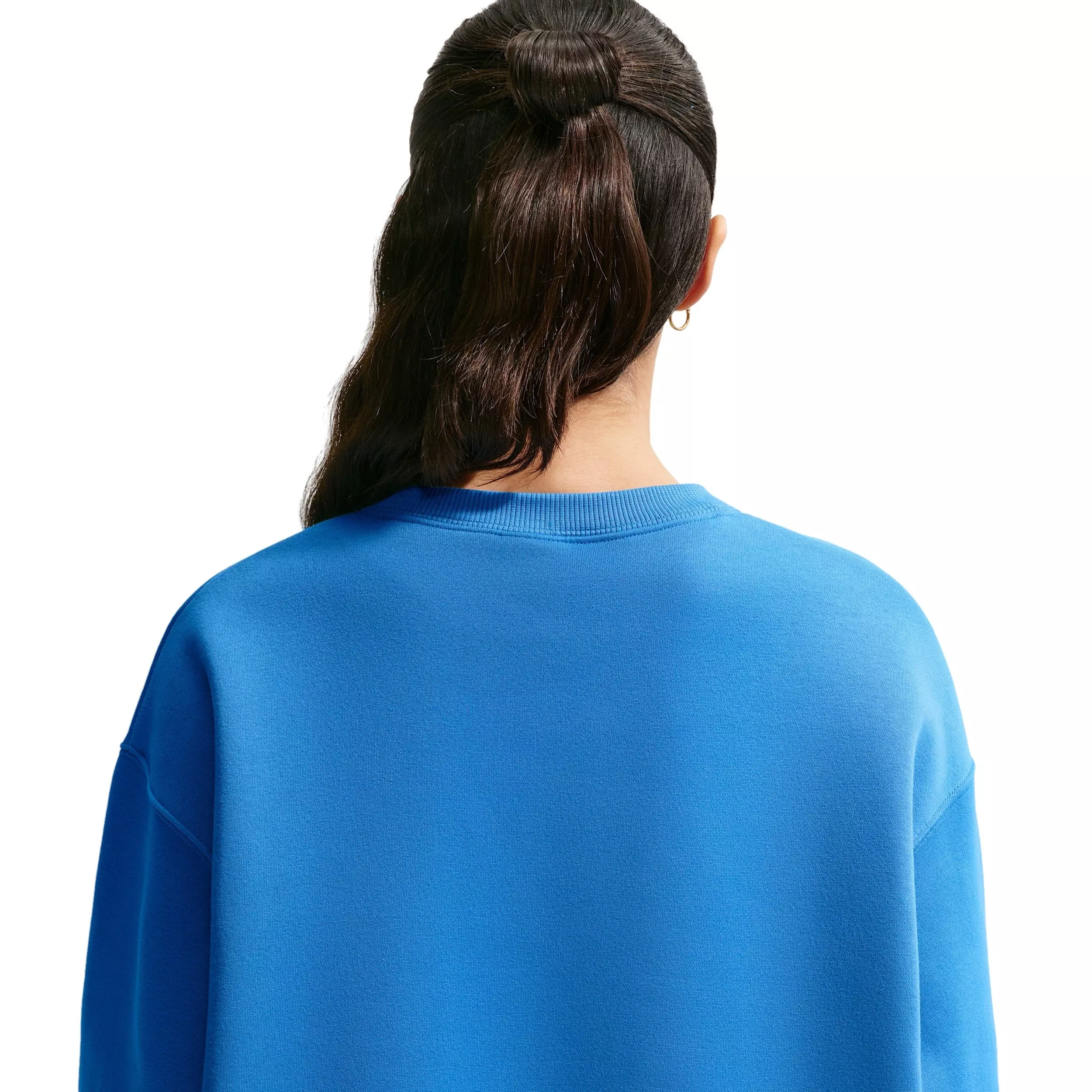 Nike Women's Sportswear Phoenix Fleece Oversized Crew-Neck Sweatshirt - LT BLUE