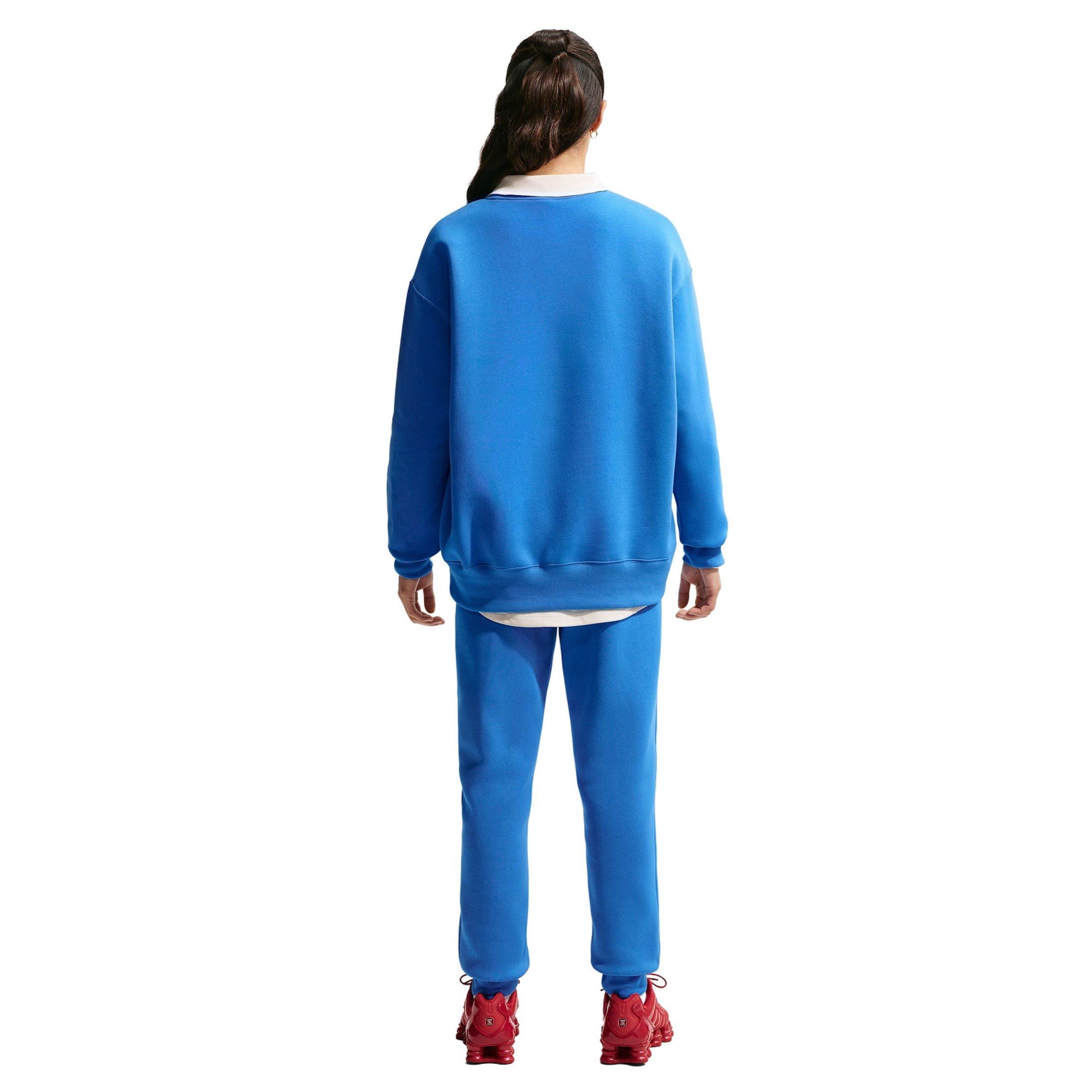 Nike Women's Sportswear Phoenix Fleece Oversized Crew-Neck Sweatshirt - LT BLUE Thumbnail View 5