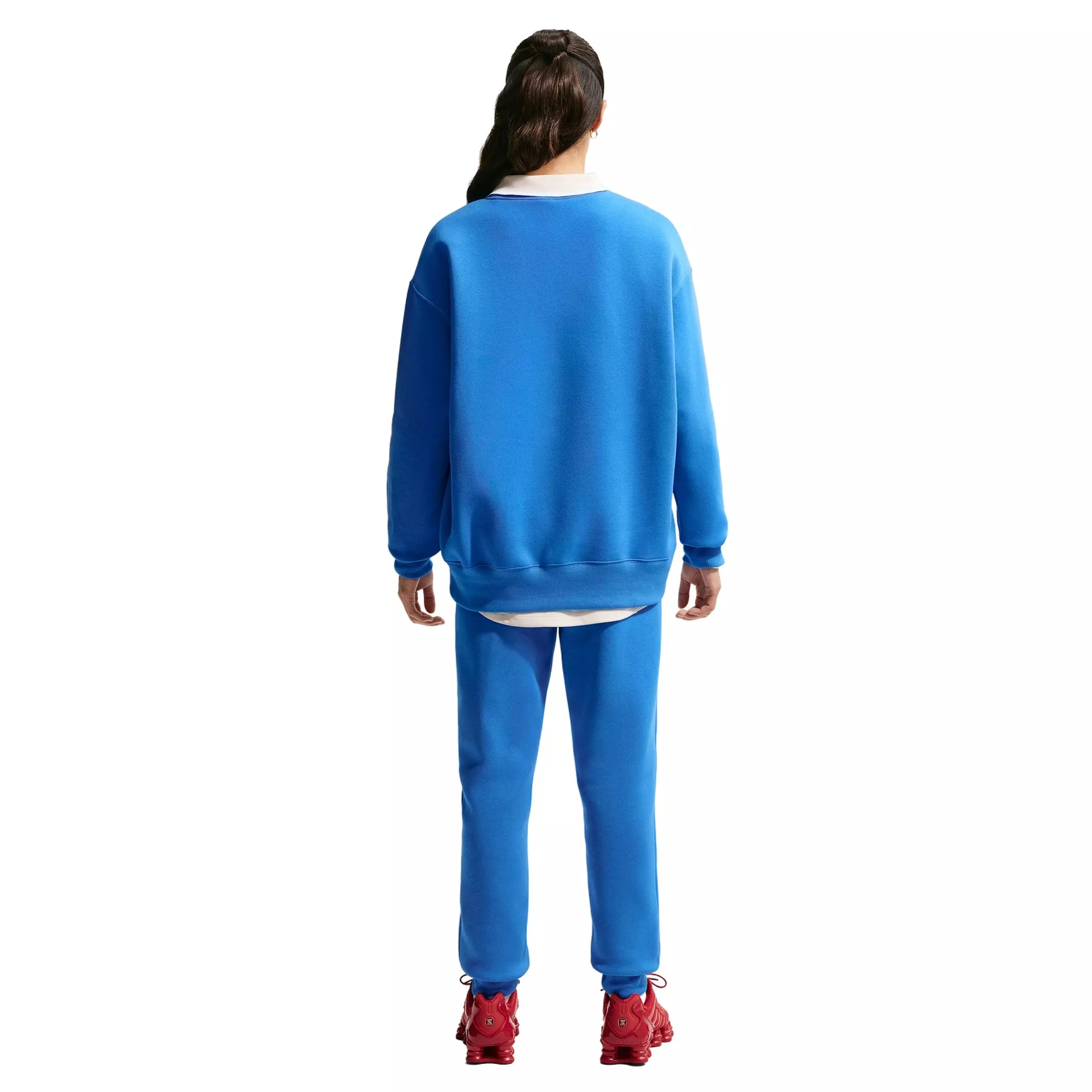 Nike Women's Sportswear Phoenix Fleece Oversized Crew-Neck Sweatshirt - LT BLUE