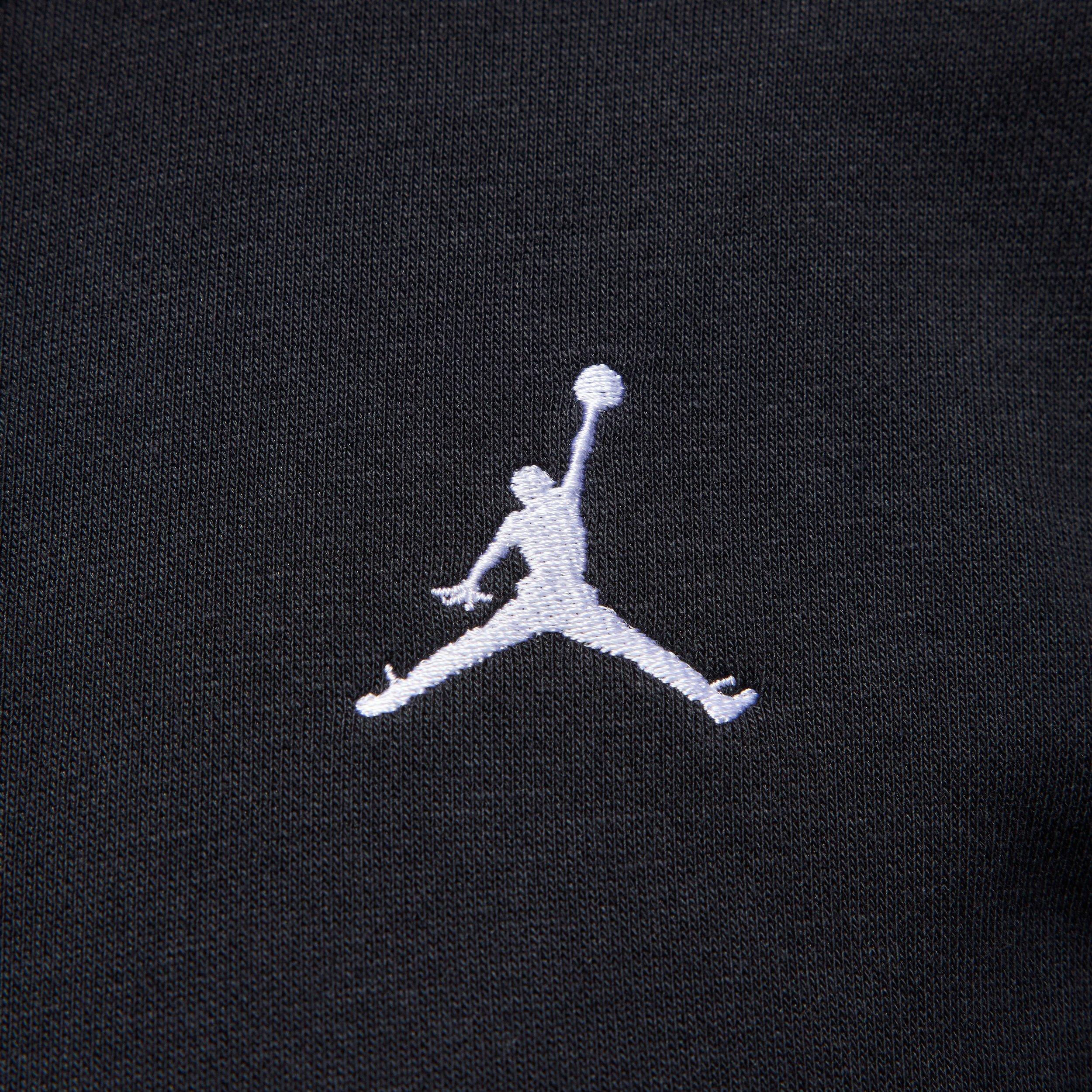 Jordan Women's Brooklyn Fleece French Terry Crew-Neck Sweatshirt - BLACK/WHITE Thumbnail View 4