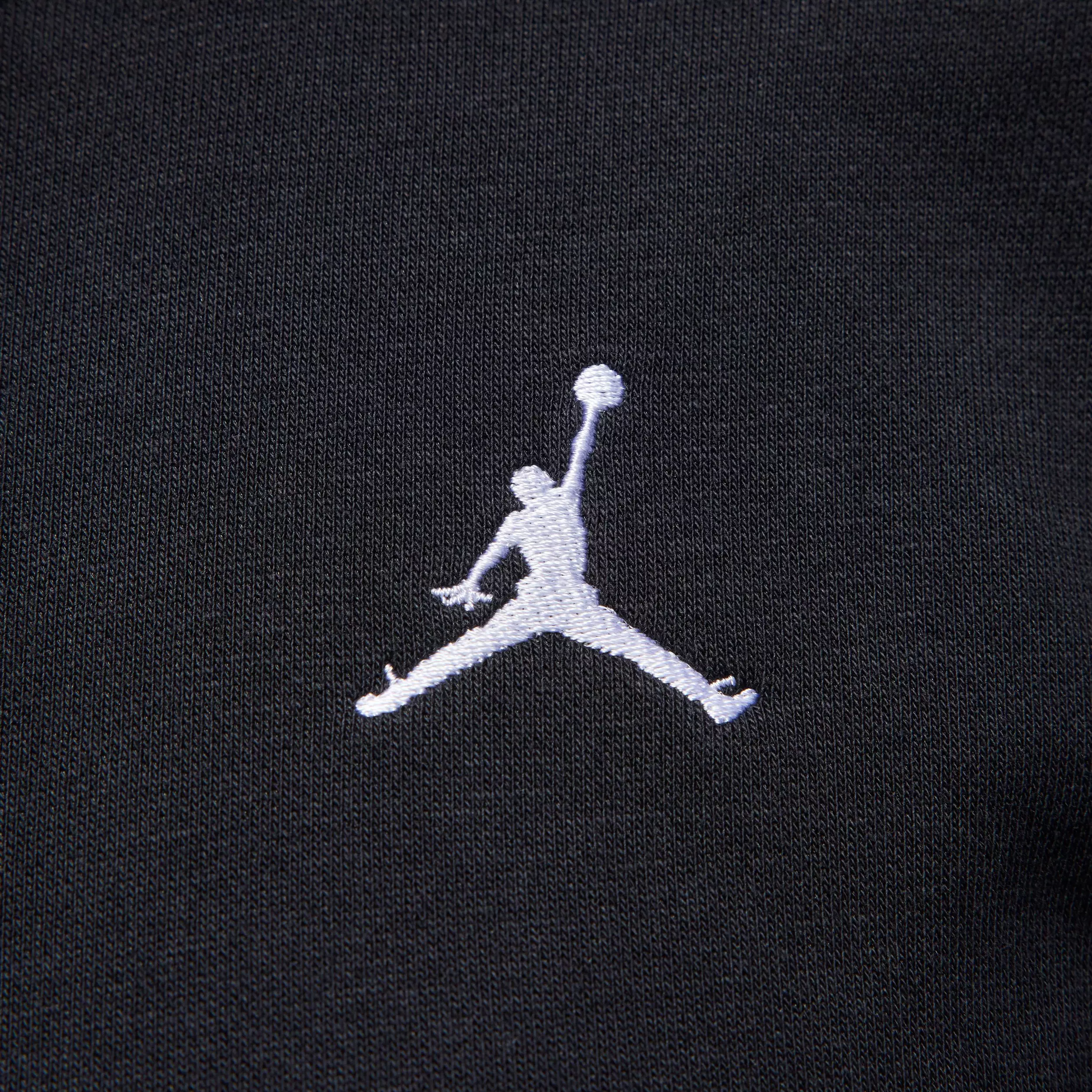 Jordan Women's Brooklyn Fleece French Terry Crew-Neck Sweatshirt - BLACK/WHITE