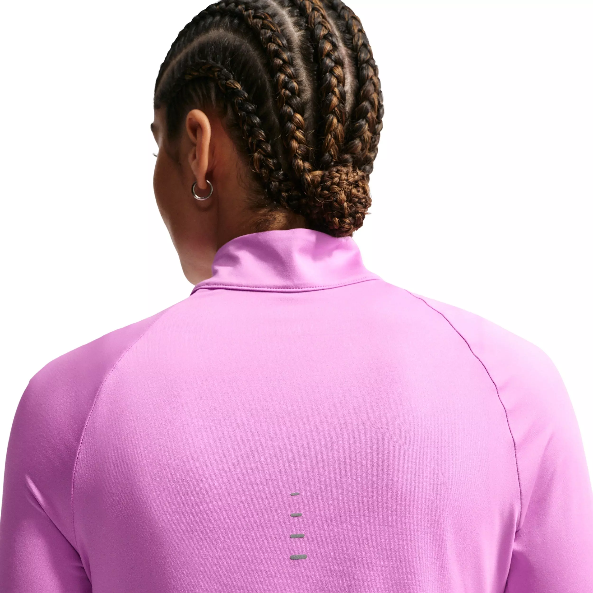 Nike Women's Swift Dri-FIT UV 1/4 Zip Running Top - Light Magenta - LIGHT MAGENTA