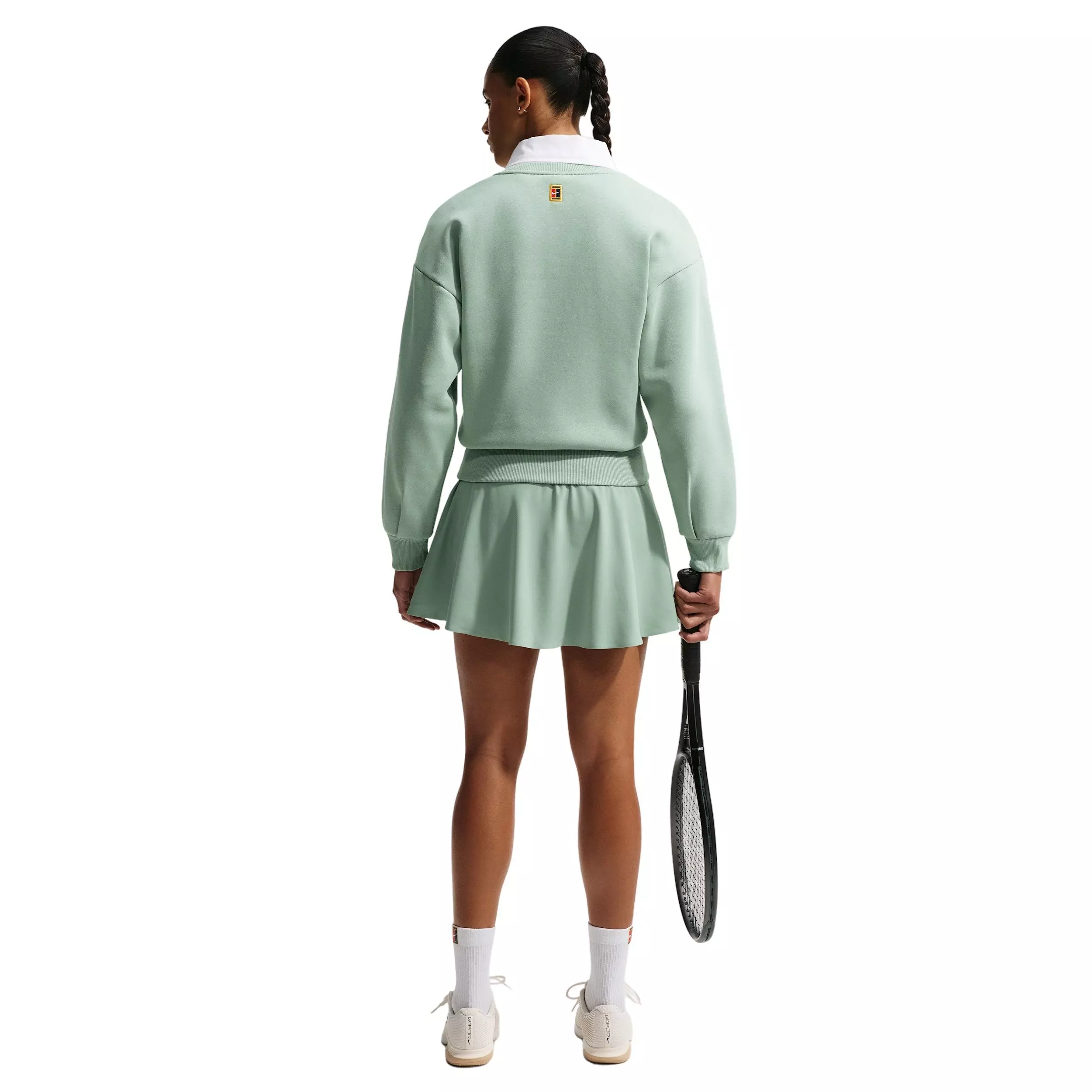 Nike Women's Court Collection Crew-Neck Tennis Top - Steam Green - STEAM GREEN