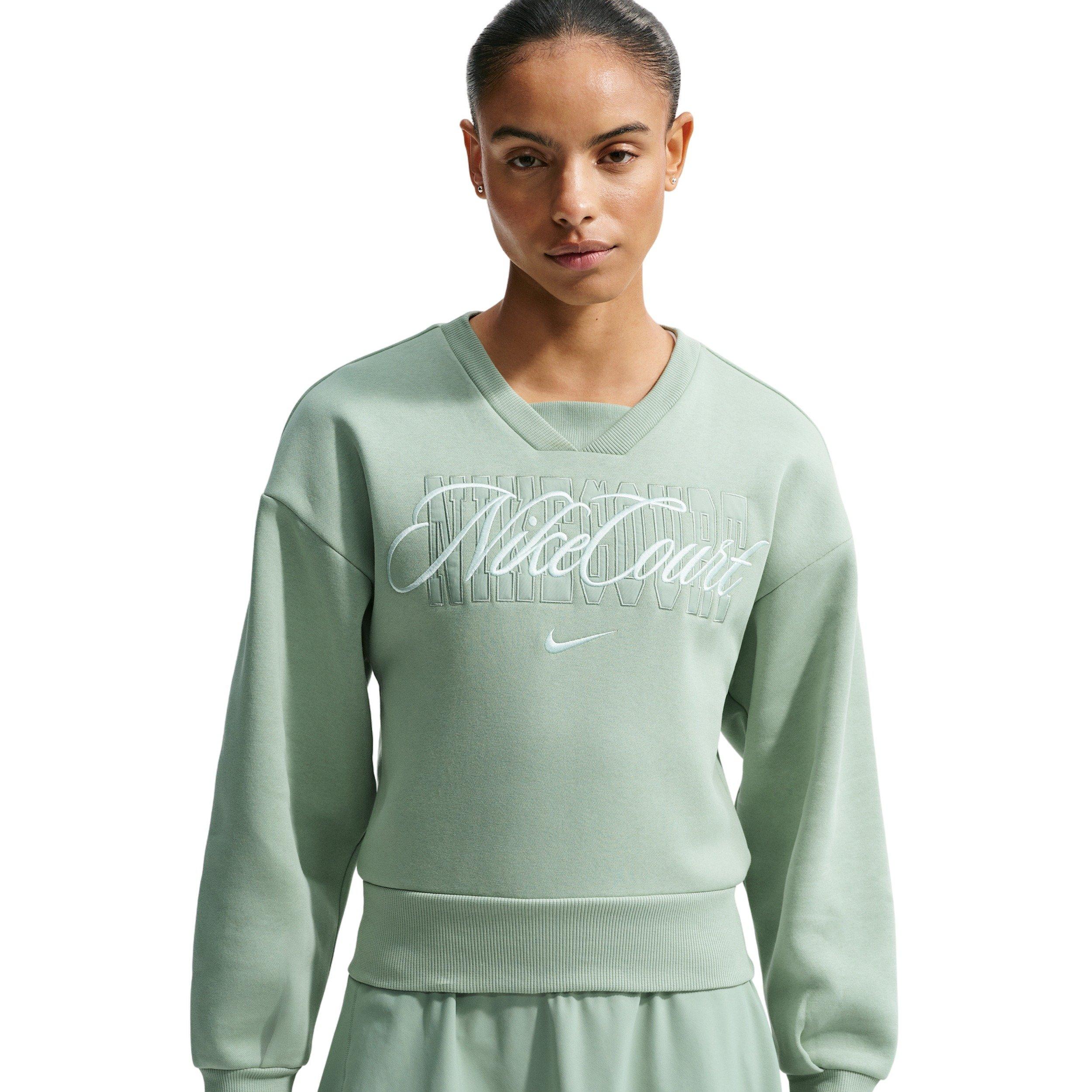 Nike Women's Court Collection Crew-Neck Tennis Top - Steam Green - STEAM GREEN Thumbnail View 3