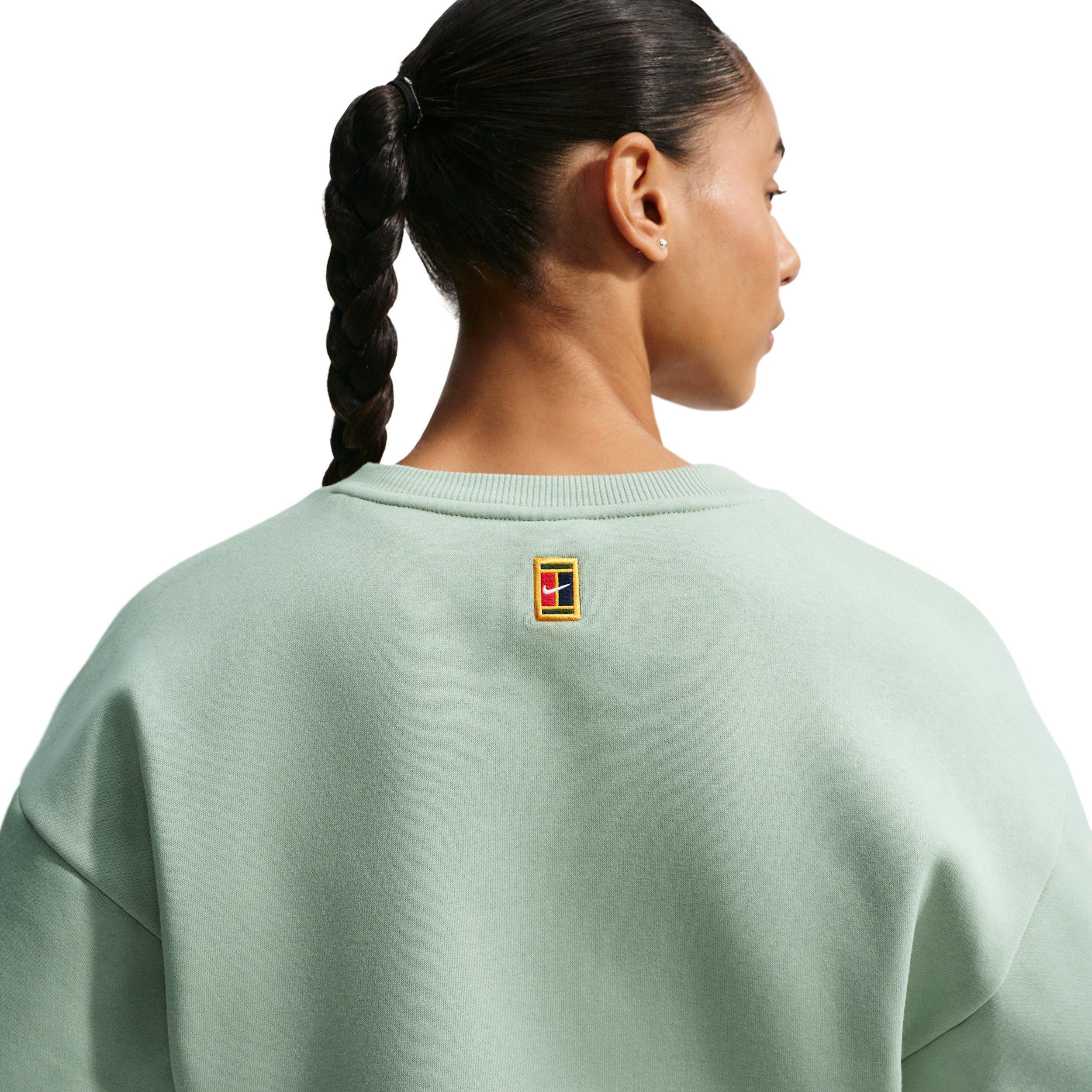 Nike Women's Court Collection Crew-Neck Tennis Top - Steam Green - STEAM GREEN Thumbnail View 4