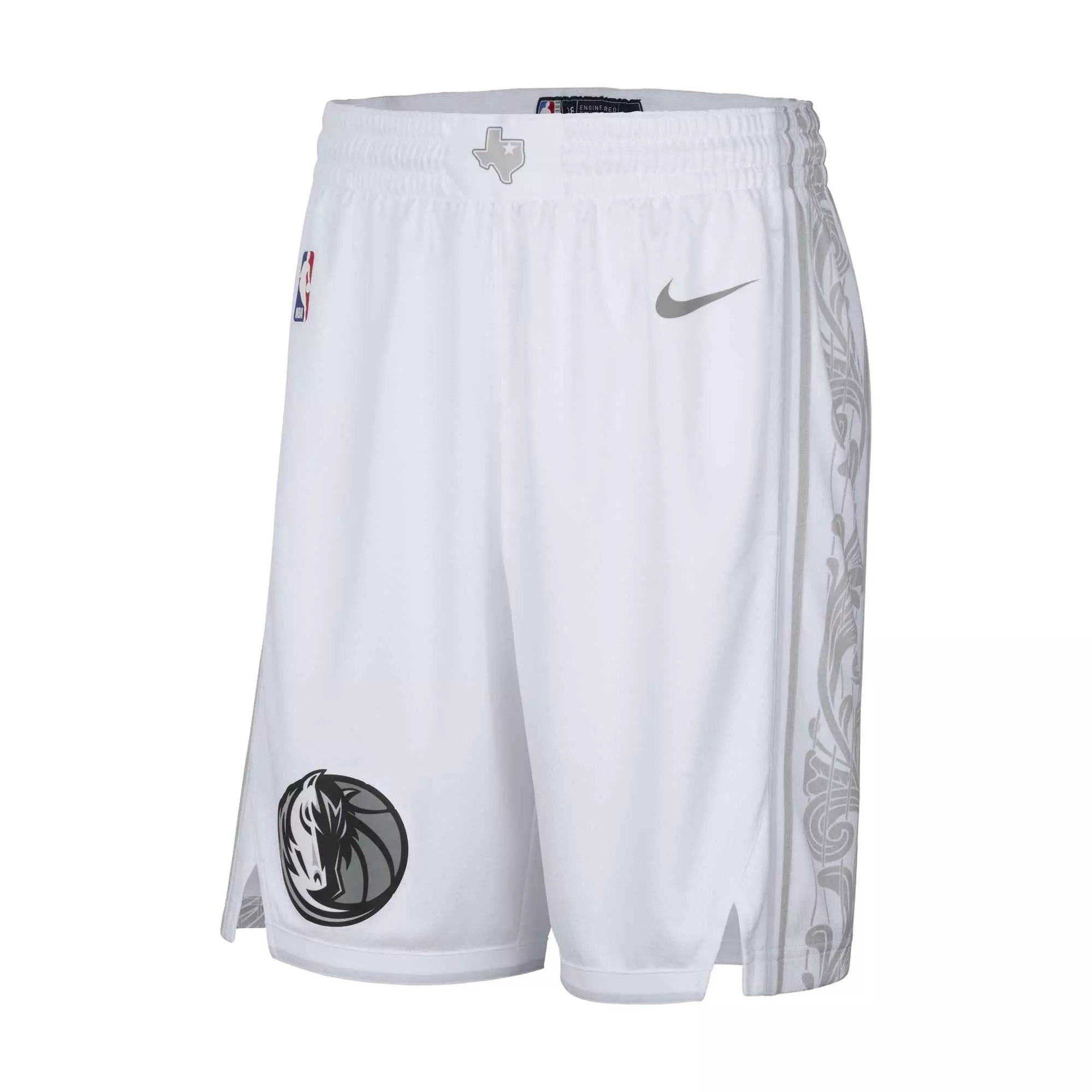 Nike Men's Dri-FIT NBA Dallas Mavericks Swingman CE Shorts -White - WHITE