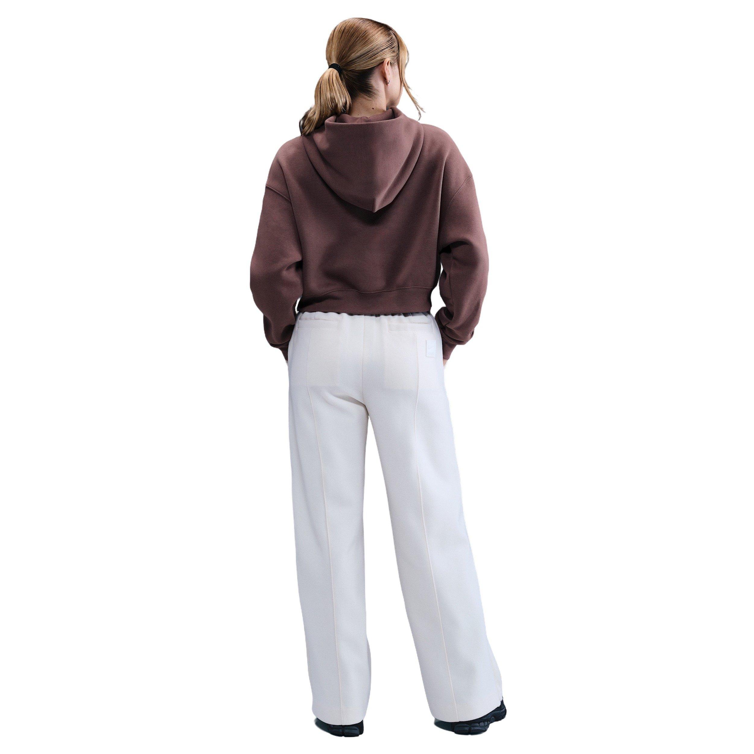 Nike Women's Sportswear Phoenix Fleece Oversized Cropped Henley Hoodie - PURPLE Thumbnail View 5