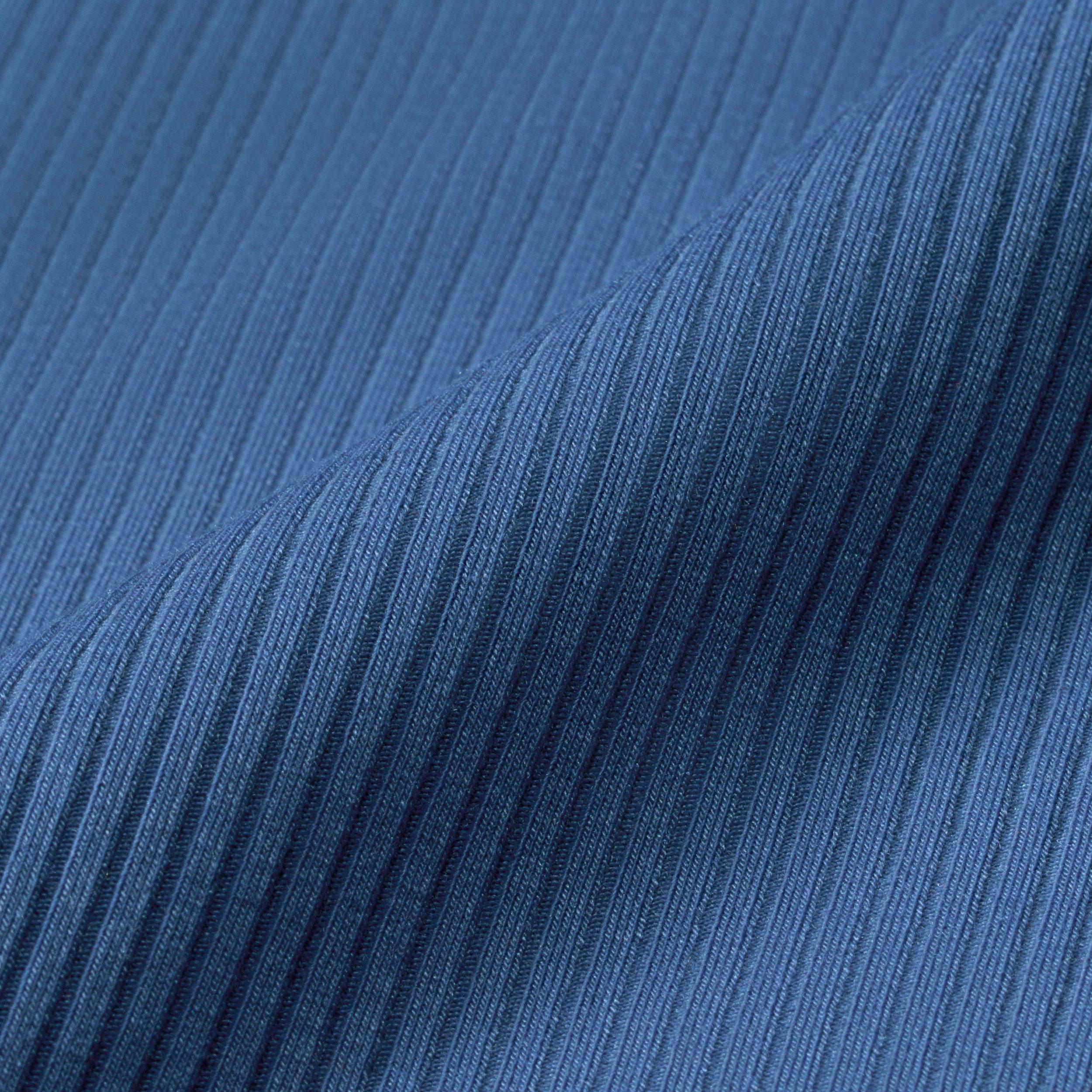 Nike Women's Sportswear Chill Knit Tight 1/4 Zip Long Sleeve Ribbed Top - NAVY Thumbnail View 6