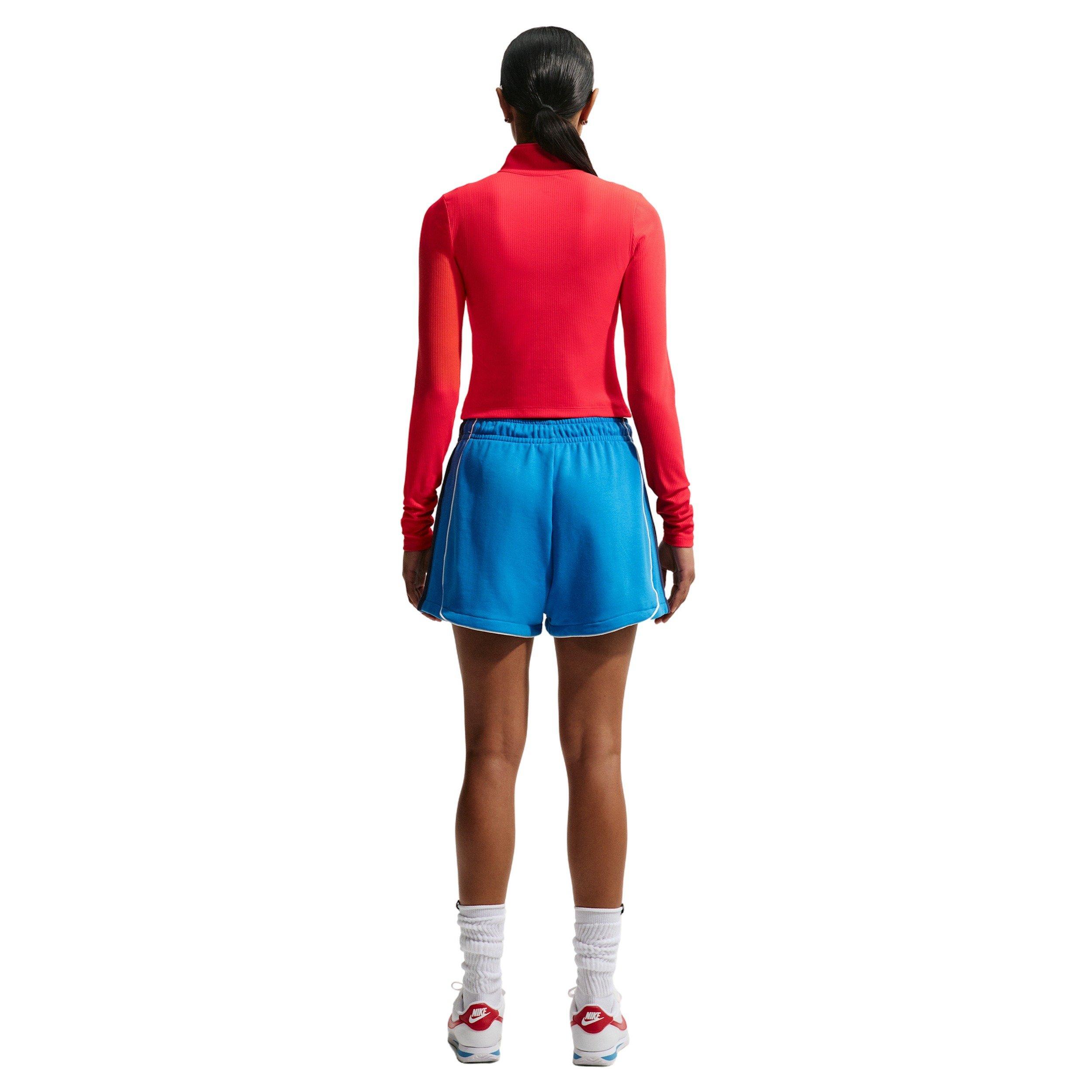 Nike Women's Sportswear Chill Knit Tight 1/4 Zip Long Sleeve Ribbed Top - CRIMSON Thumbnail View 2