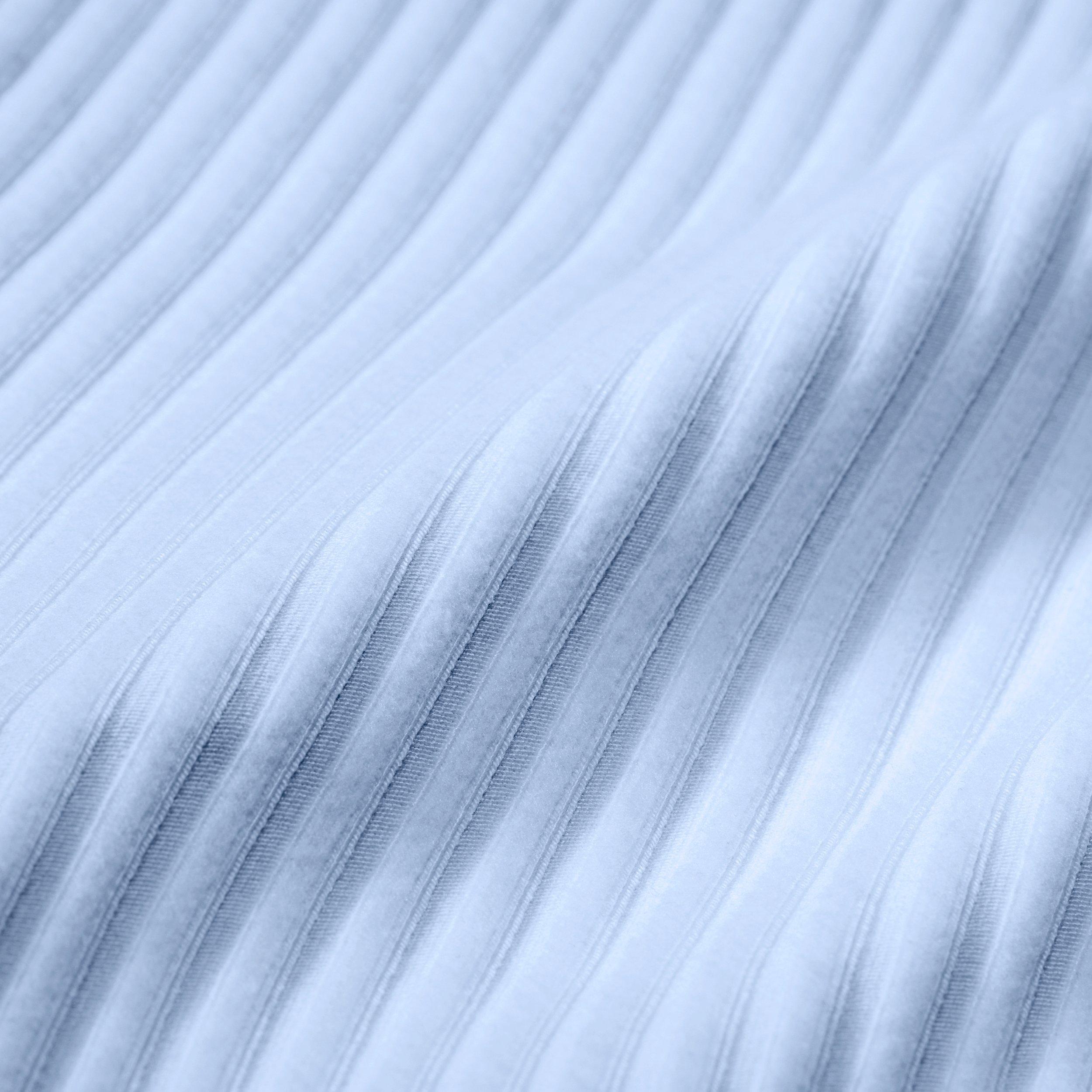 Nike Women's Sportswear Chill Knit Tight 1/4 Zip Long Sleeve Ribbed Top - BLUE Thumbnail View 6