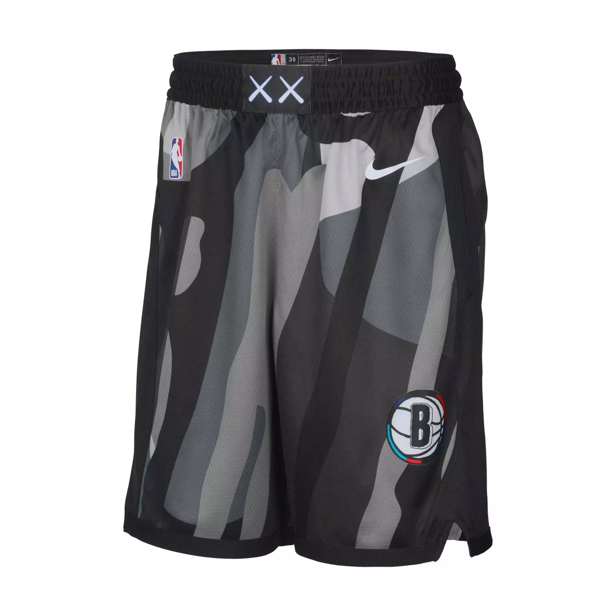 Nike Men's Dri-FIT NBA Brooklyn Nets Swingman CE Shorts -Black Camo - BLACK CAMO