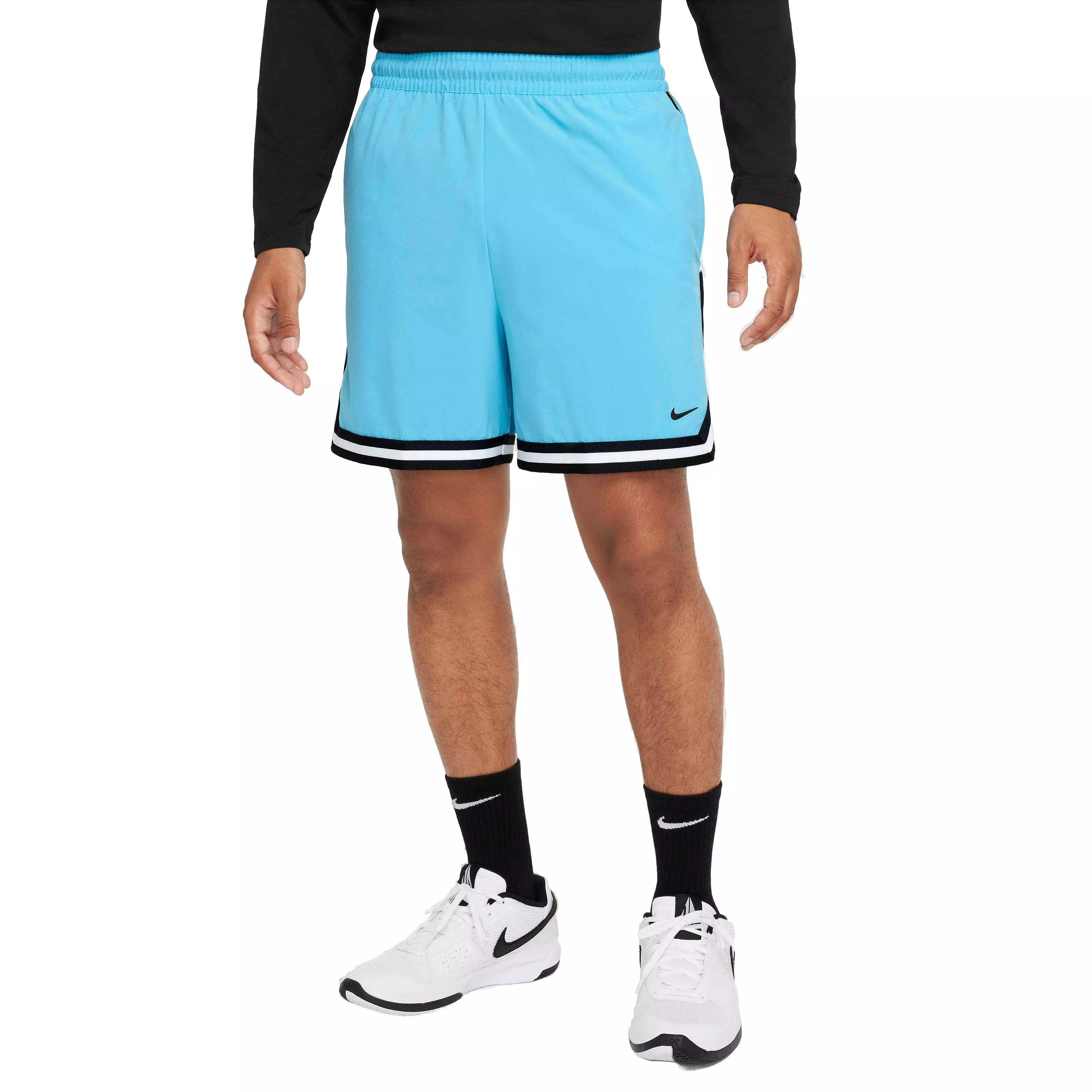 Nike Men's DNA Dri-FIT 6" UV Woven Basketball Shorts - BLUE/BLACK